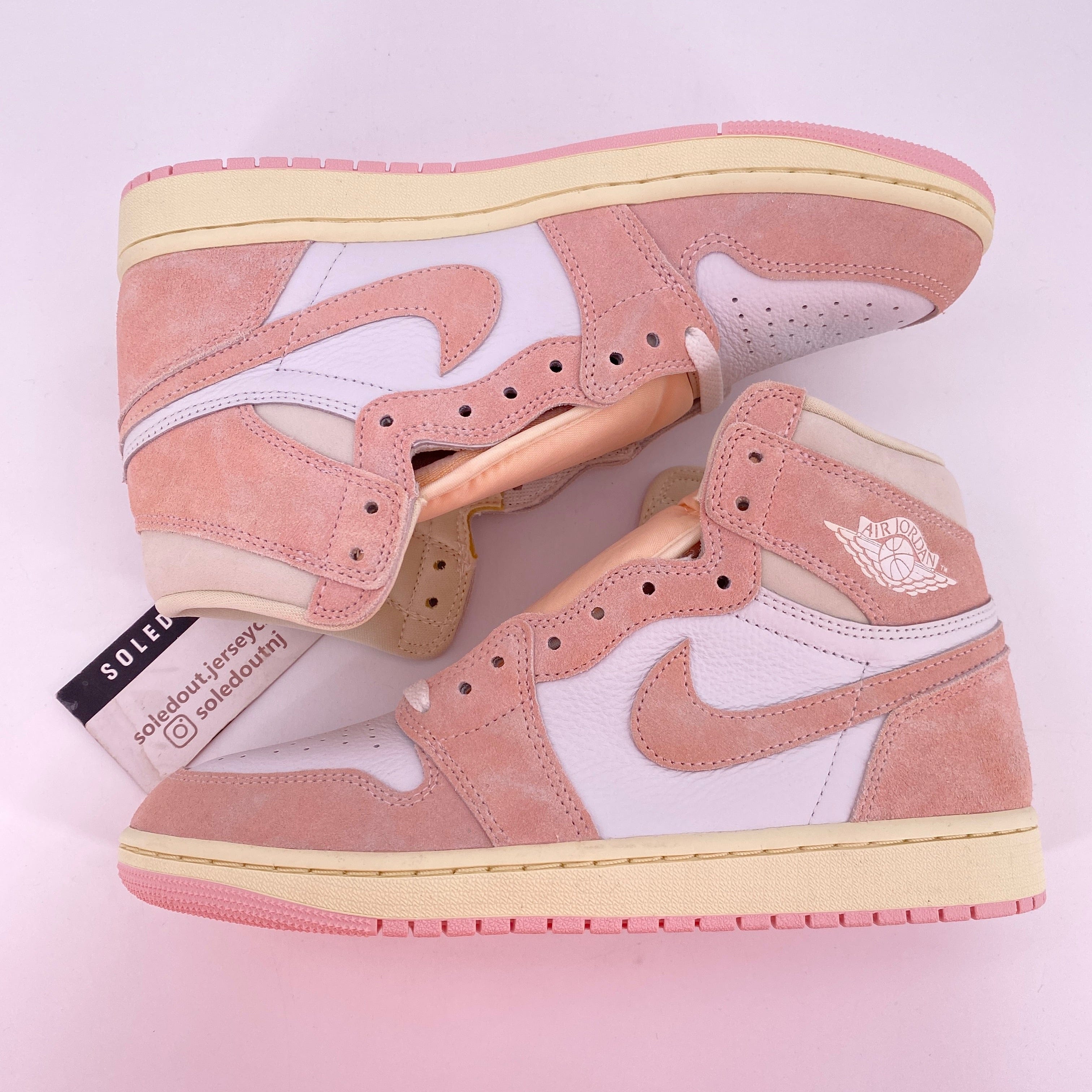Air Jordan (W) 1 Retro High OG "Washed Pink" 2023 New Size 10.5W