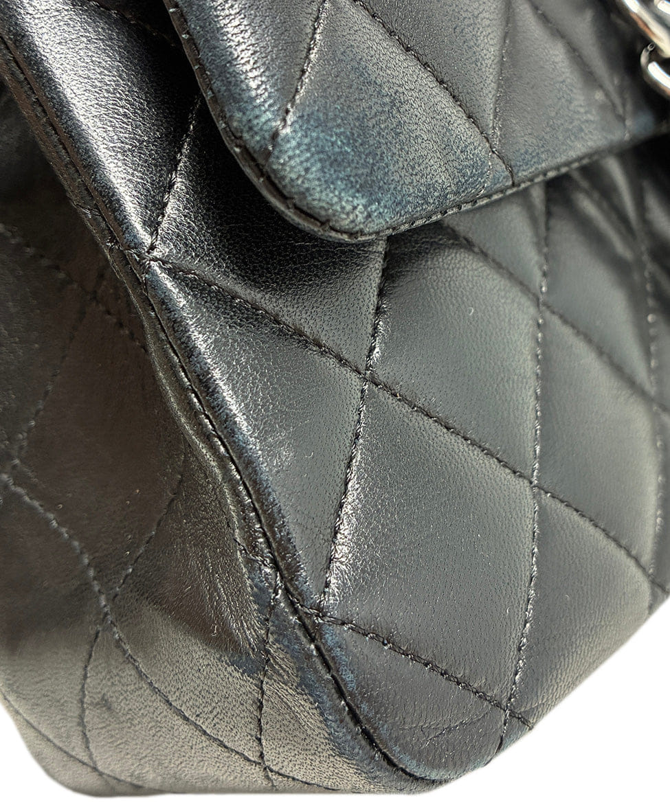 CHANEL Double Flap, Medium Black Lambskin Handbag