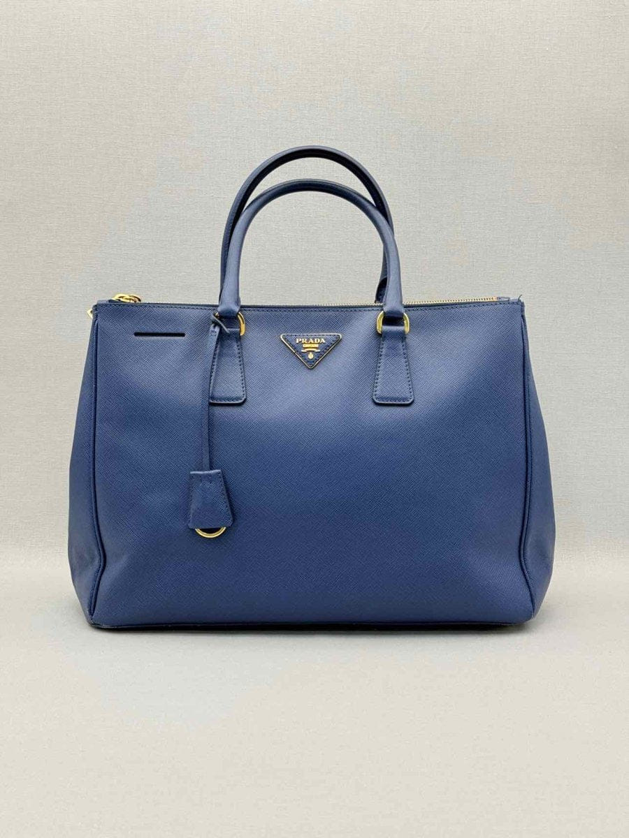 PRADA Galleria Blue Tote Bag