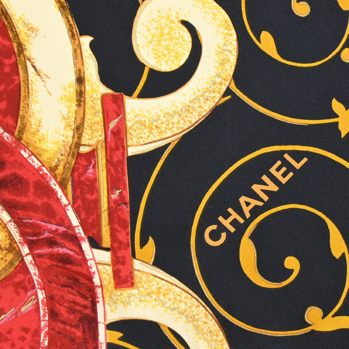 Chanel Black Scarf Sunflower Small Good