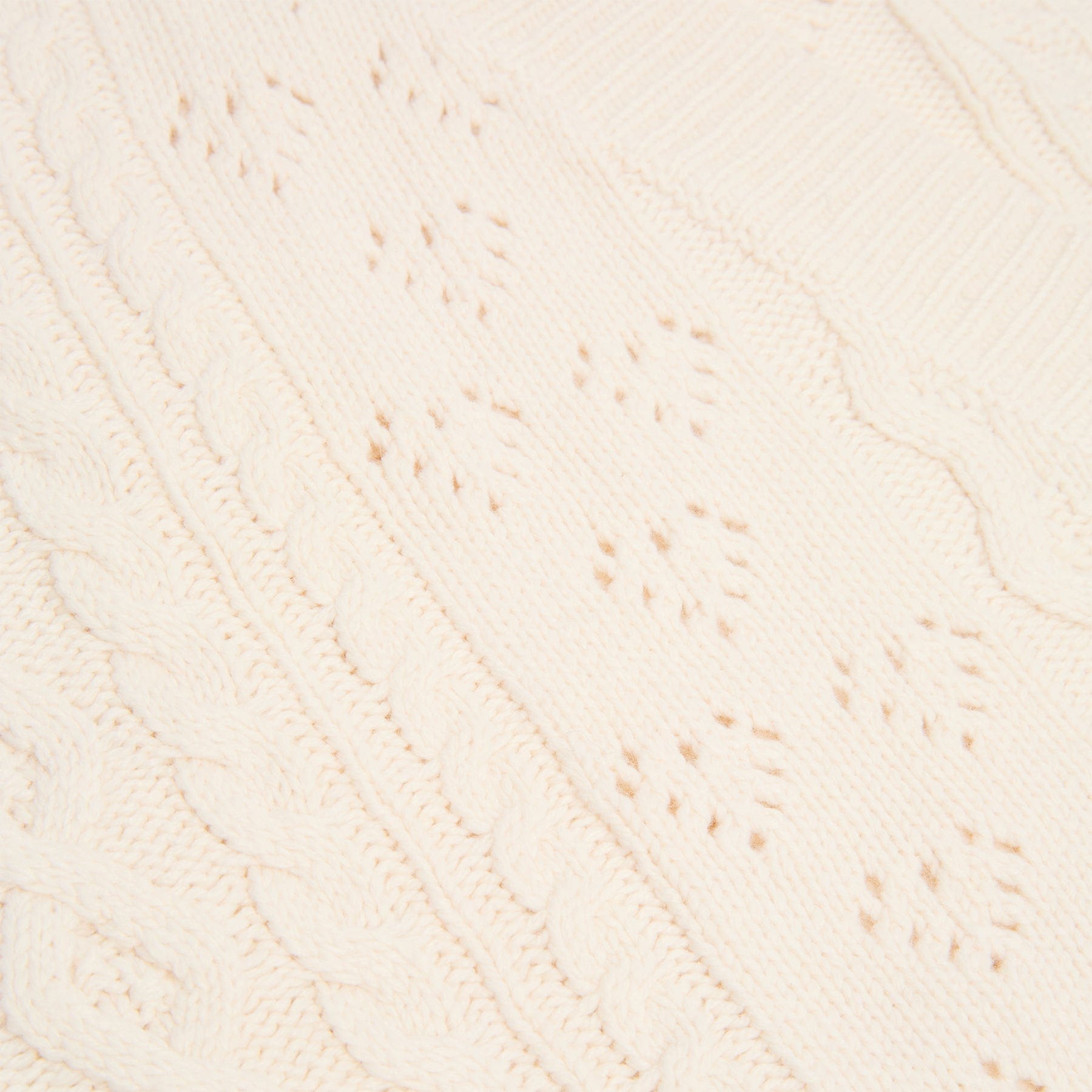 Danielle Guizio Noah Cable Crop Cardigan (Snow white)