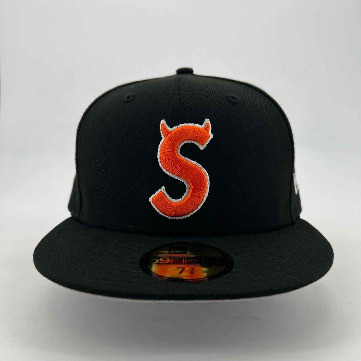 Supreme Fitted Hat "DEVIL S LOGO" New Black Size 7 3/8