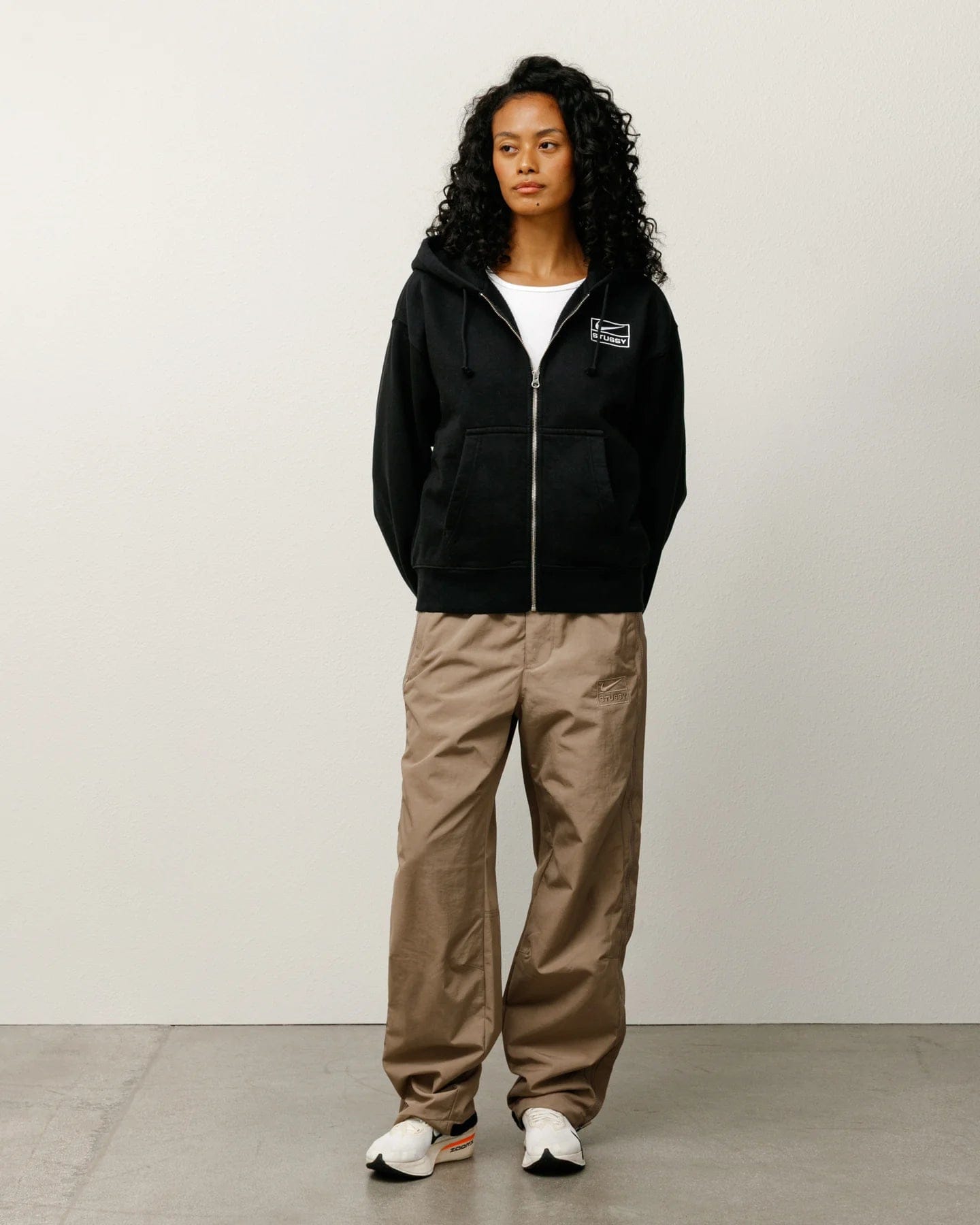Nike x Stussy Stussy x Nike Stone Washed Fleece Zip Hoodie - Black (FW25)