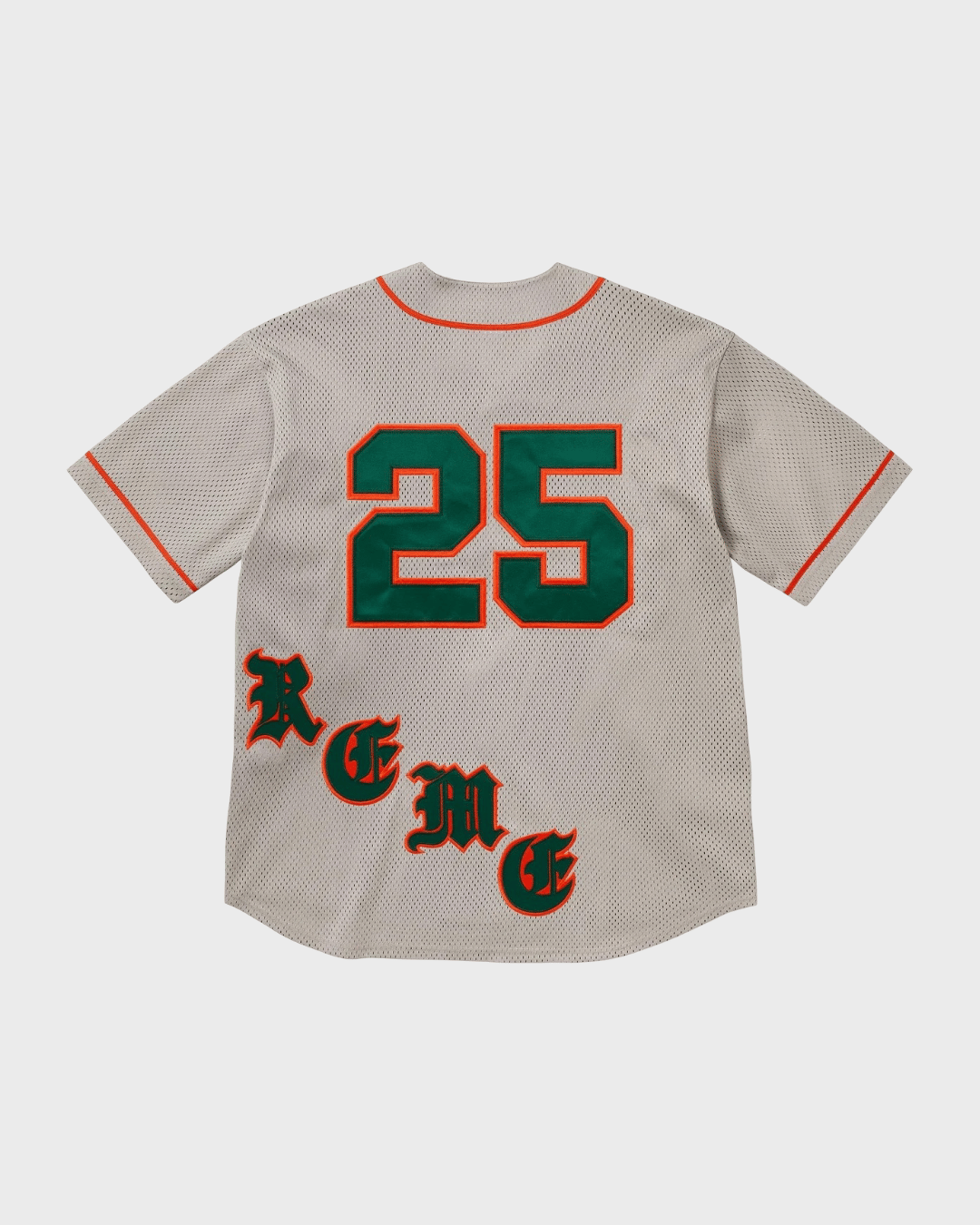 Supreme Old English Baseball Jersey Grey