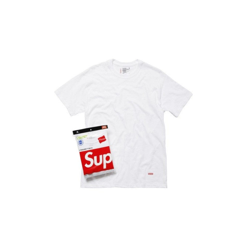 Supreme Hanes Tagless T-shirt pack of 3 White