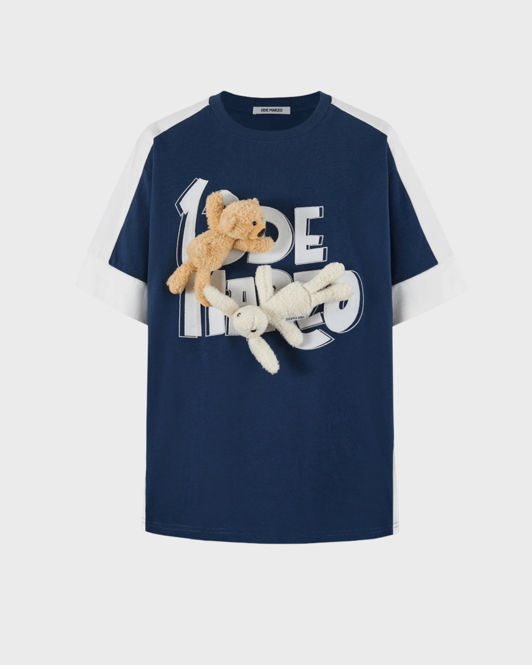 13DE MARZO Hook&Loop Logo T-shirt Blue