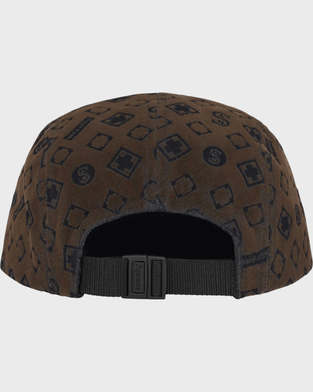 Supreme Flocked Denim Camp Cap Black