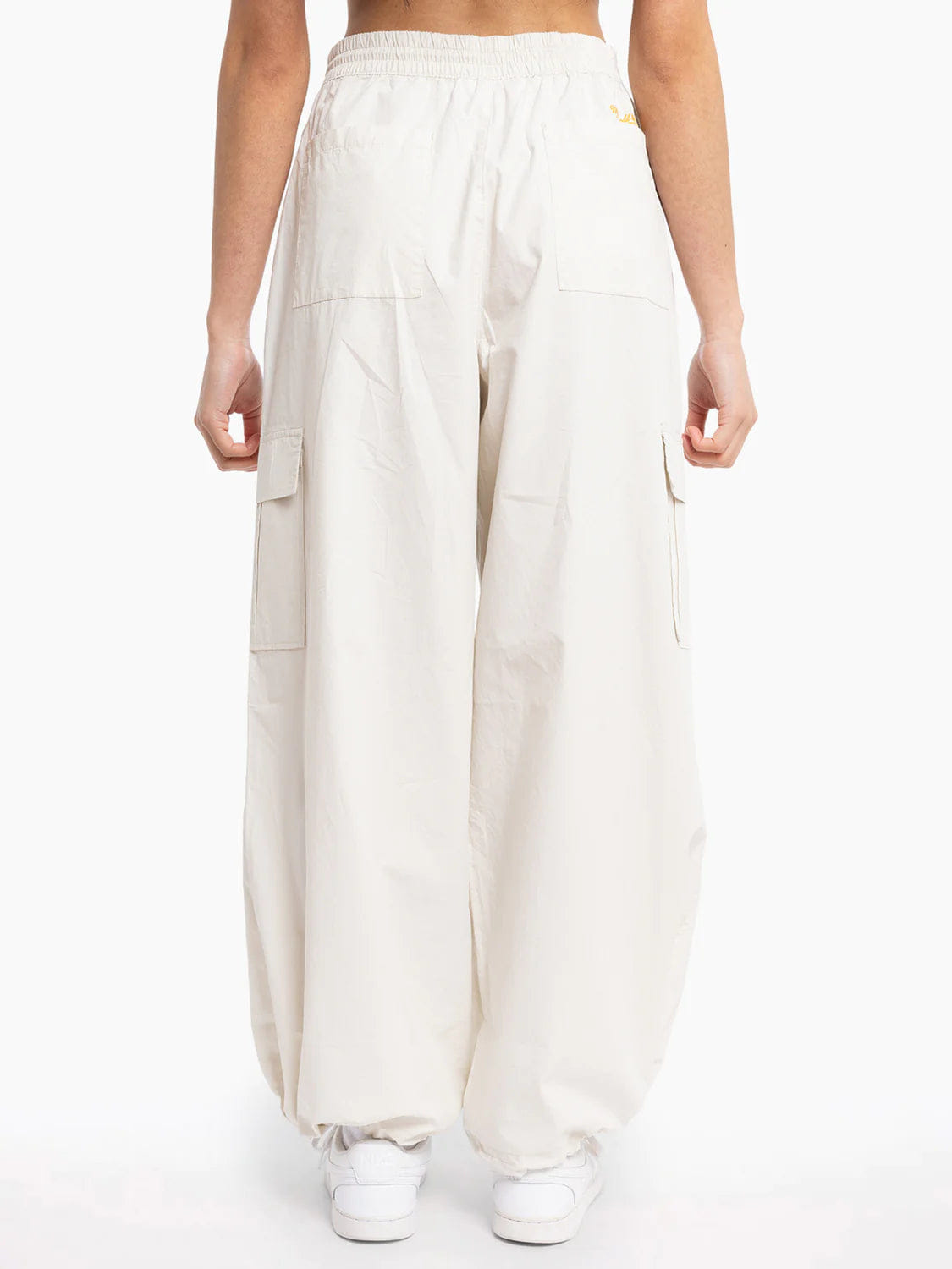 Mitchell & Ness Women's L.A Lakers Stripes LOGO Parachute Cargo Pants