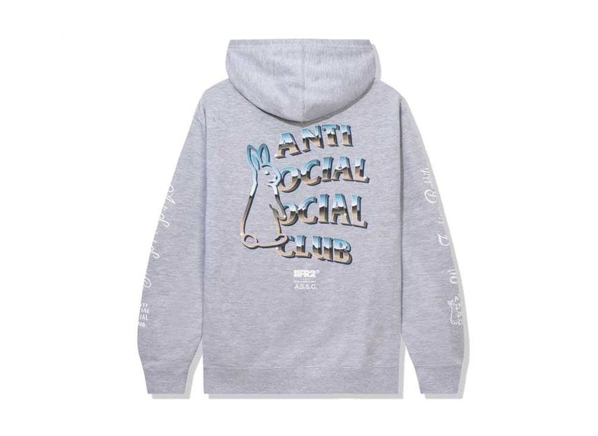 Anti Social Social Club X FR2 Magnetism Hoodie Grey
