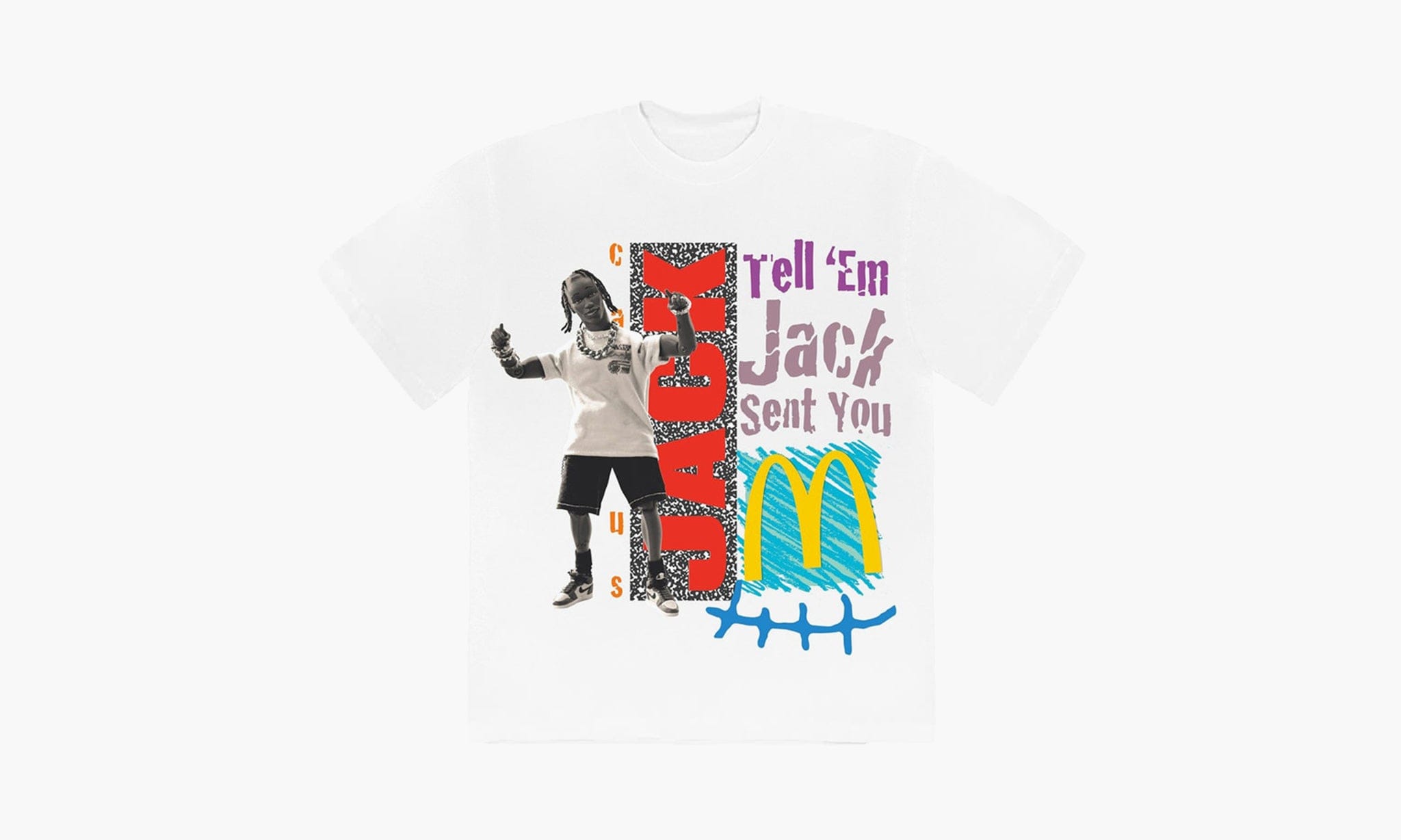 Cactus Jack Travis Scott x McDonald's Jack Smile T-shirt White
