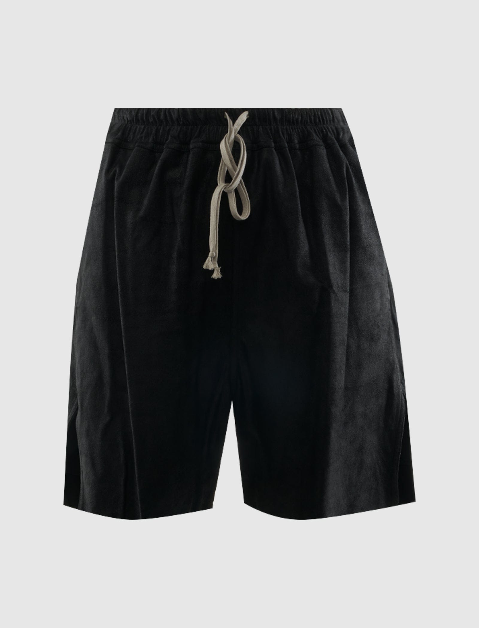 RICK OWENS MAINLINE BOXERS LEATHER SHORTS