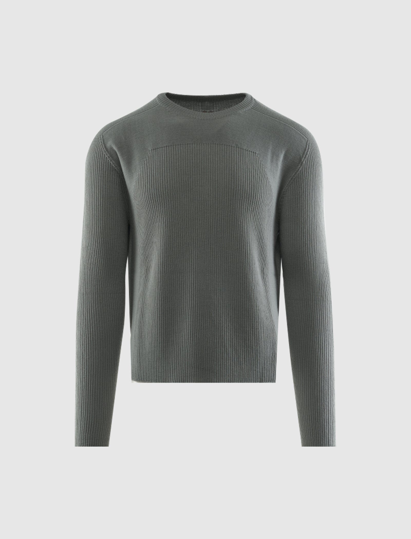 RICK OWENS MAINLINE WASHED GEO KNIT SWEATER