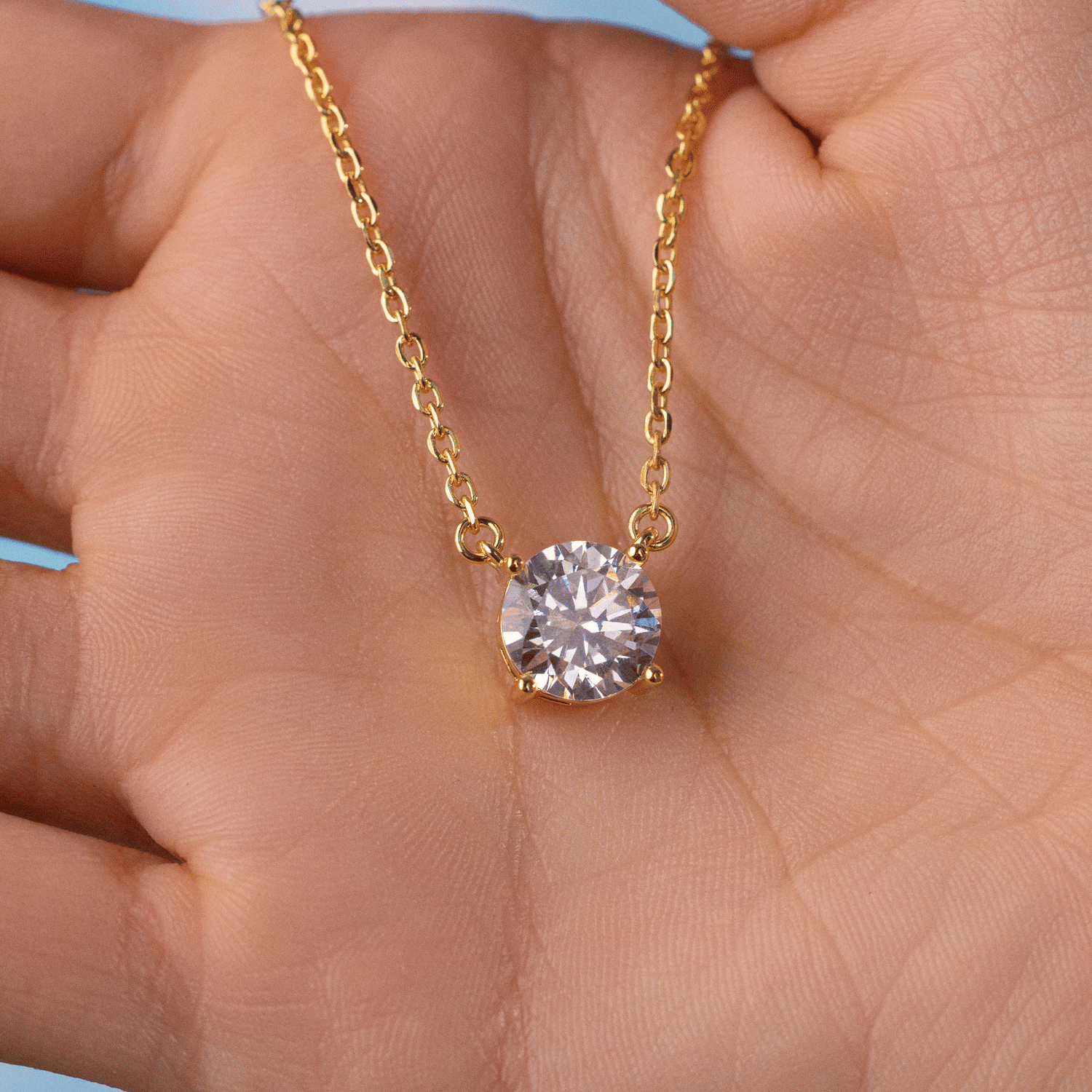 GLD PROMO - WOMEN Floating Gemstone Necklace