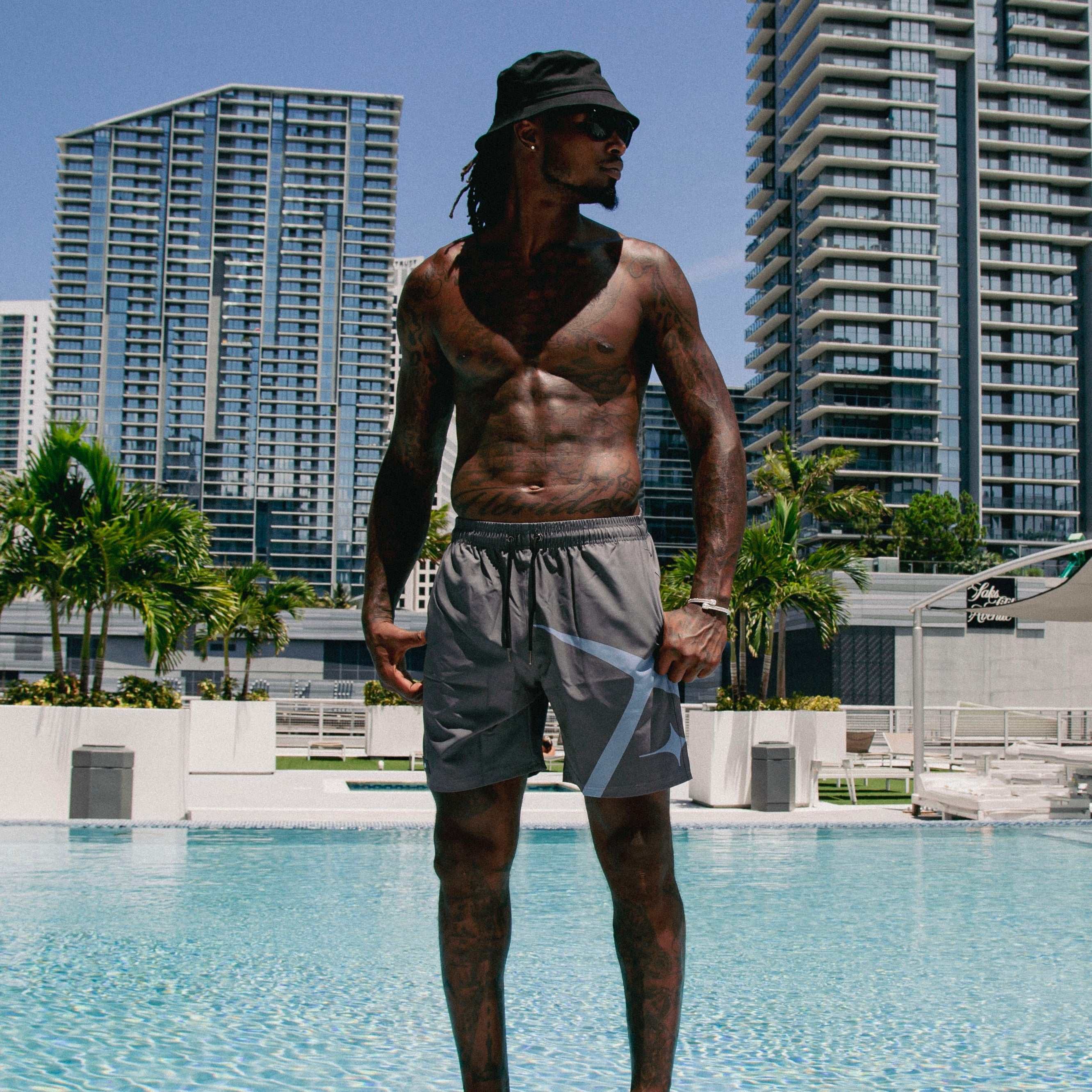 GLD PROMO Grey Summer Board Shorts