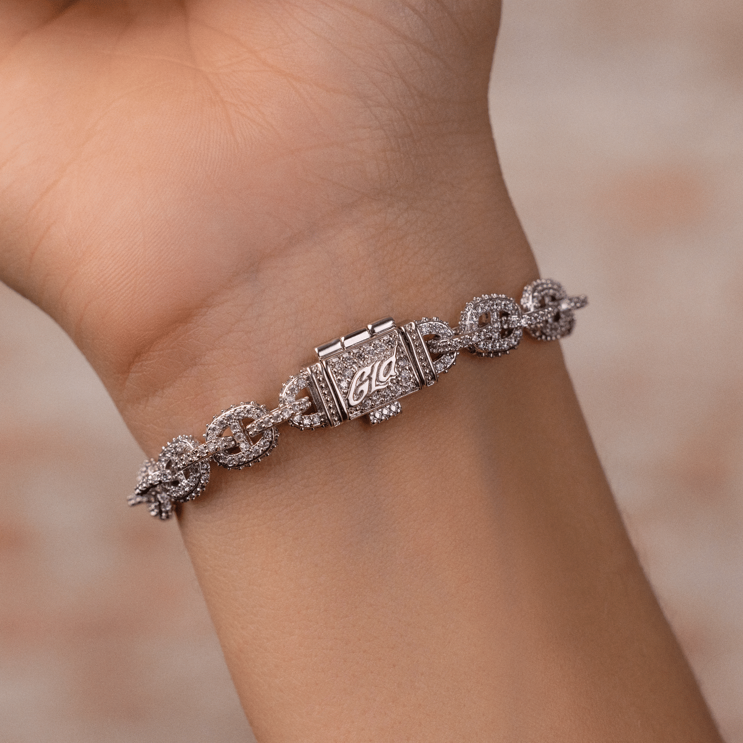 GLD PROMO - WOMEN Micro Valentina Bracelet in White Gold