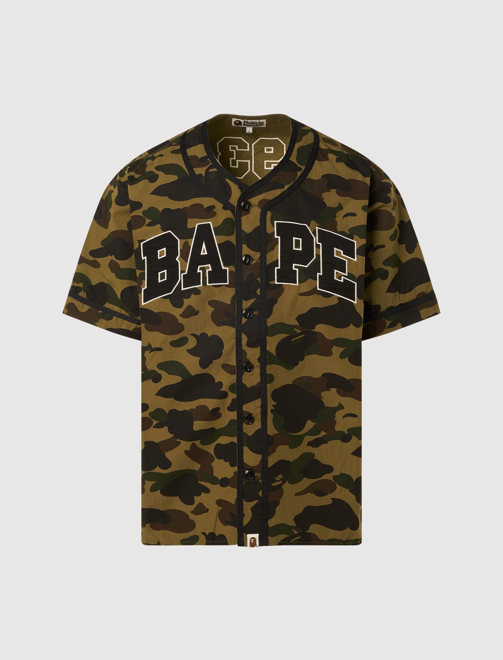 BAPE CAMO BASEBALL SHIRT