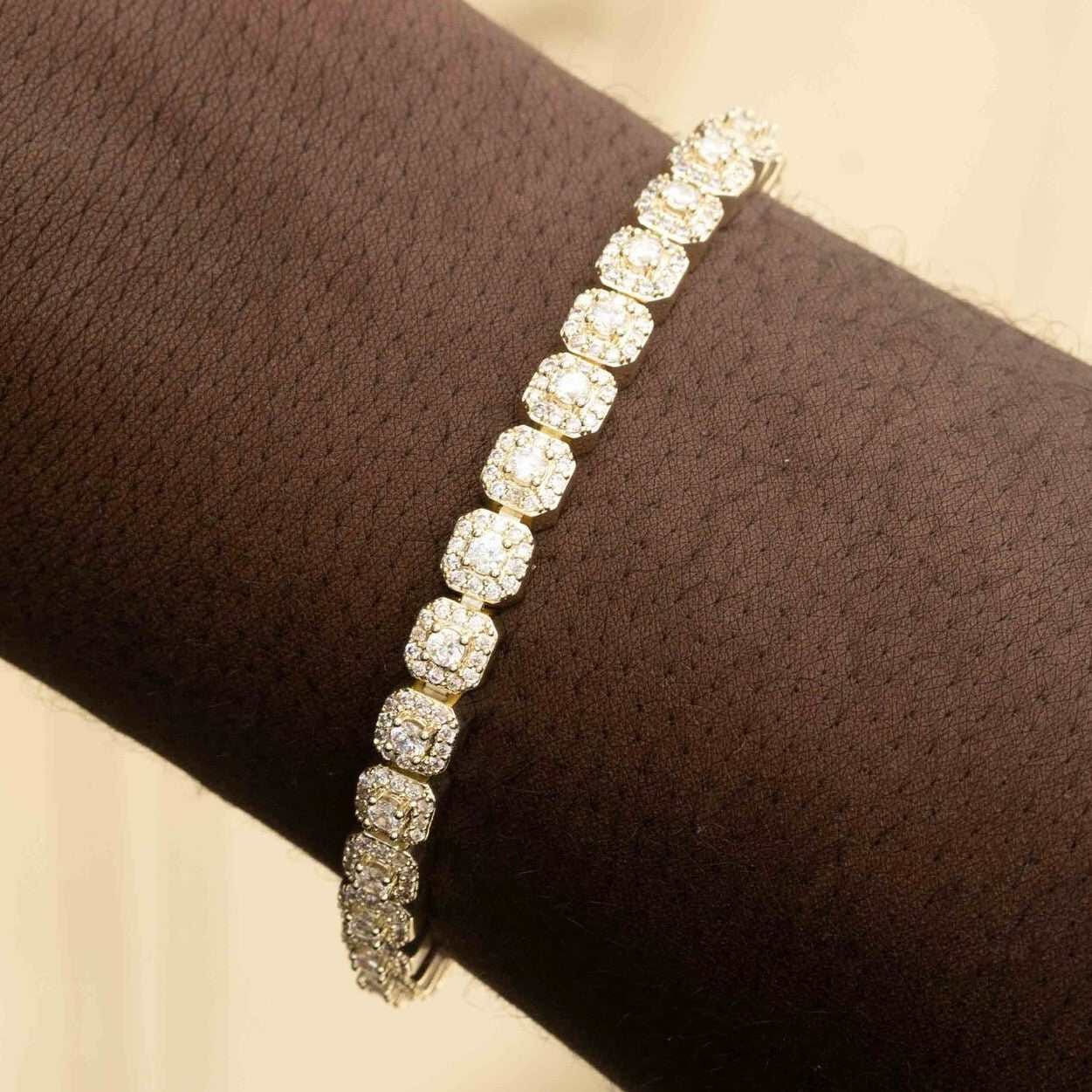 GLD Men Micro Clustered Tennis Bracelet - Yellow Gold