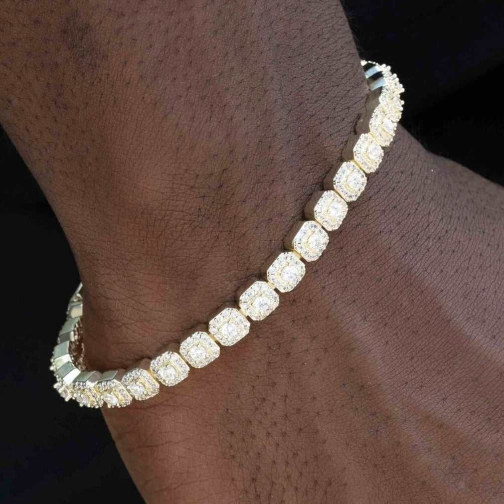 GLD Men Micro Clustered Tennis Bracelet - Yellow Gold