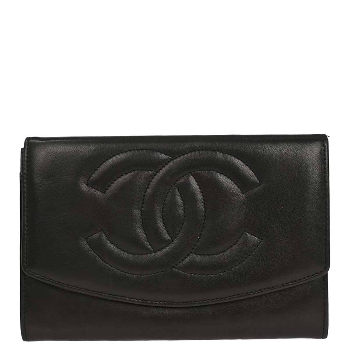 Chanel 1994-1996 Black Lambskin Wallet