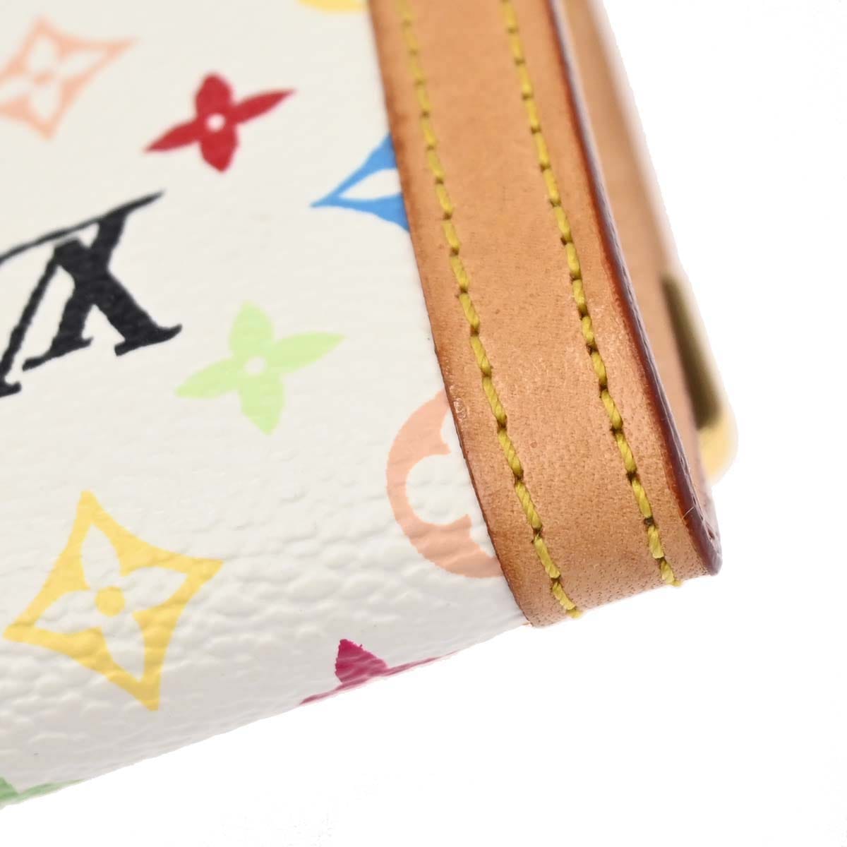 Louis Vuitton White Multicolor Porte Monnaie Plat Wallet M92657