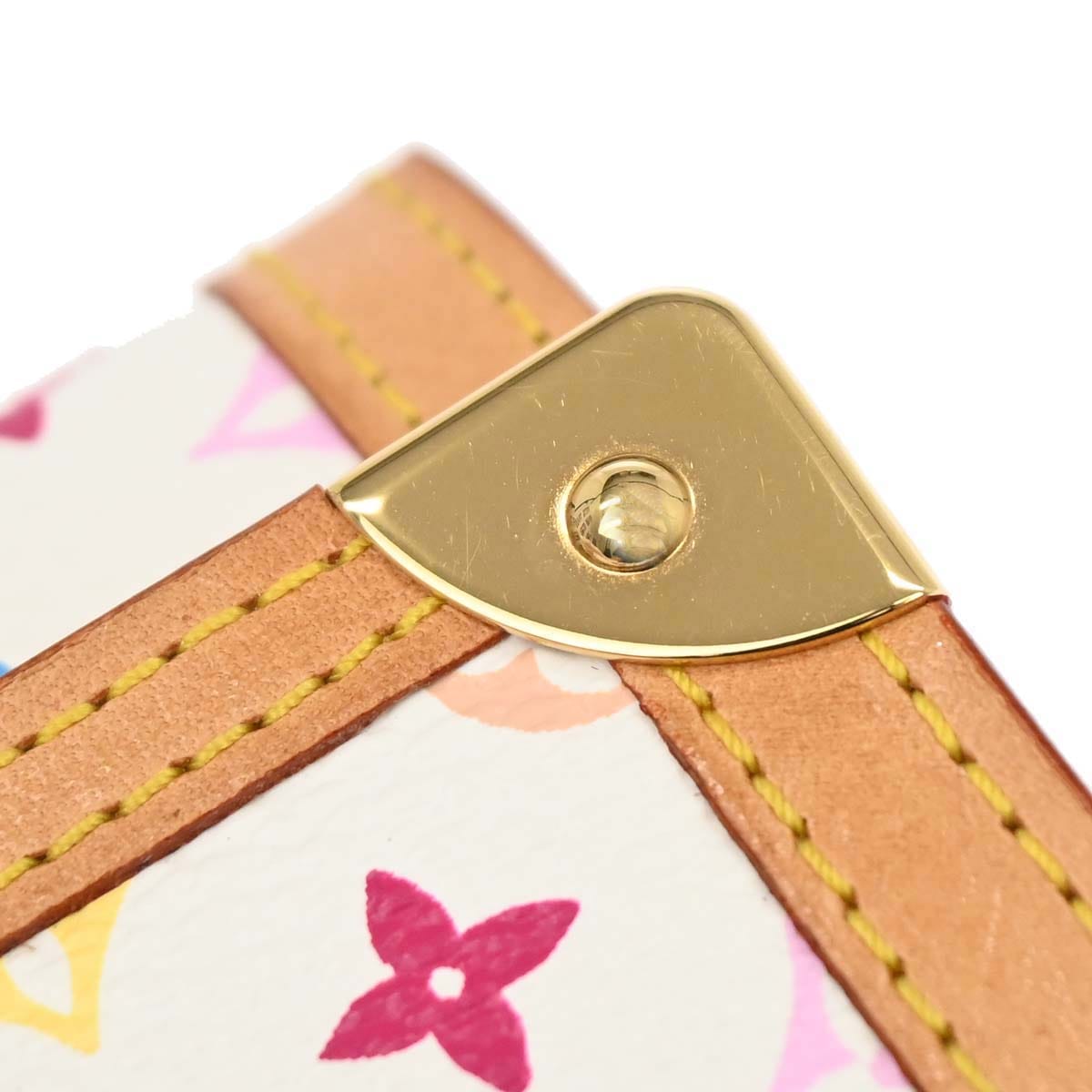 Louis Vuitton White Multicolor Porte Monnaie Plat Wallet M92657