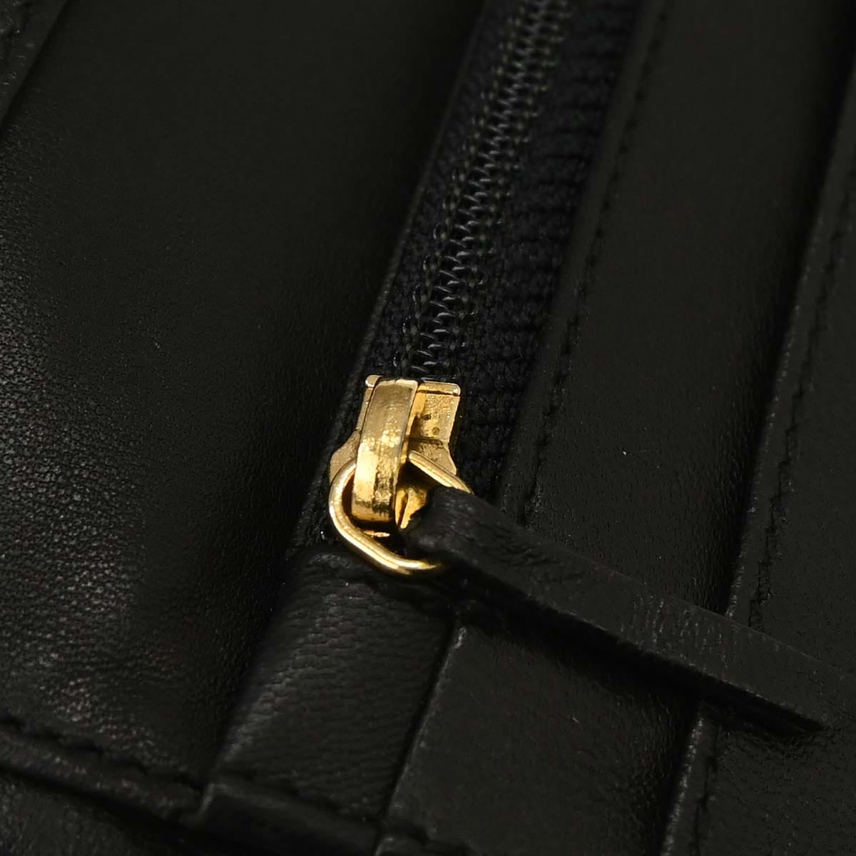 Chanel Black Lambskin Choco Bar Wallet