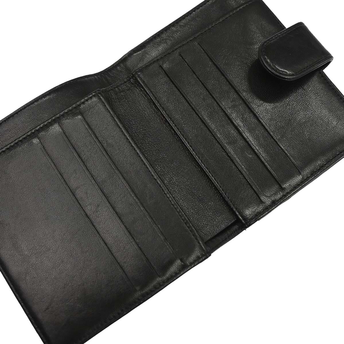 Chanel 1997-1999 Black Lambskin Bifold Wallet