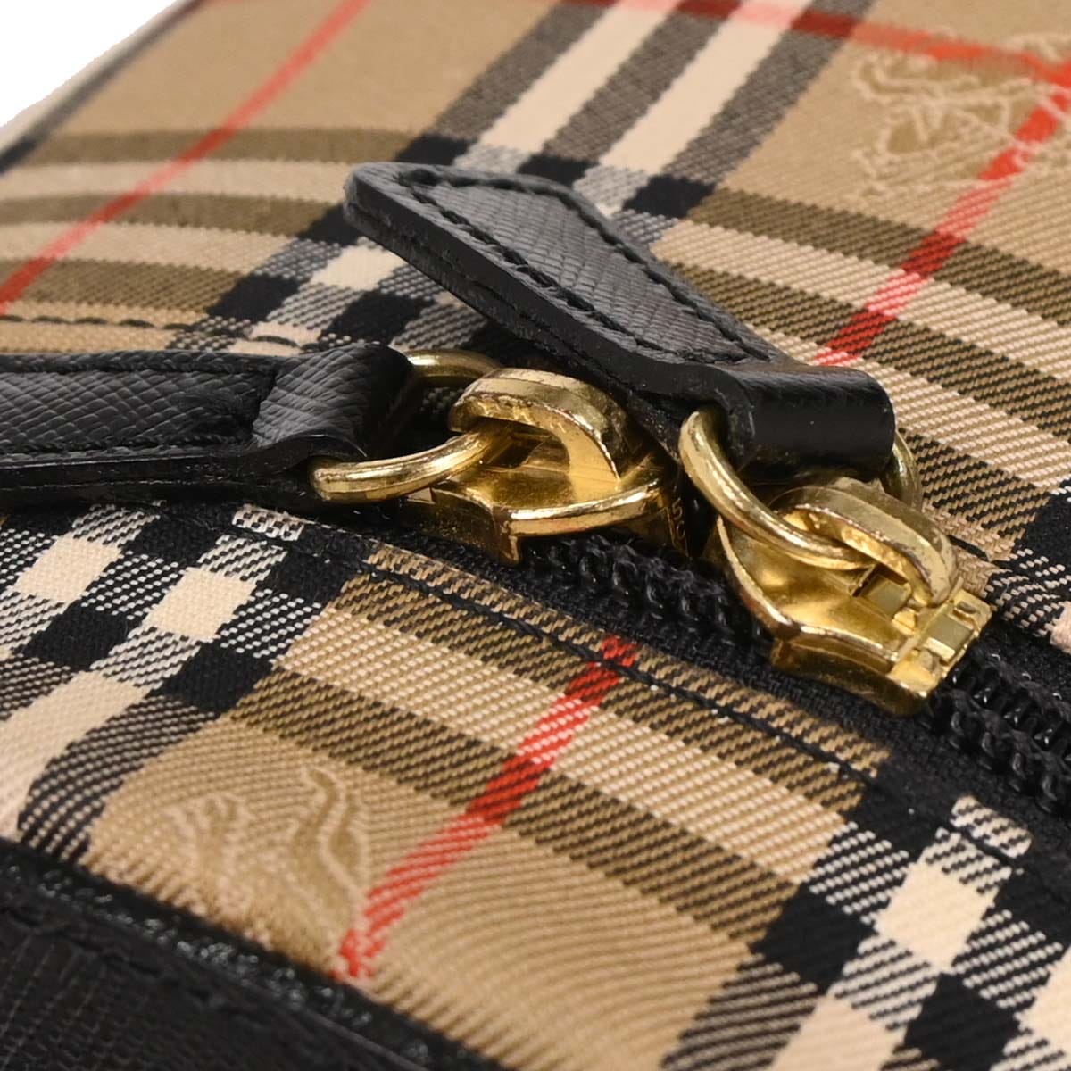 Burberry Beige Black House Check Vanity Handbag
