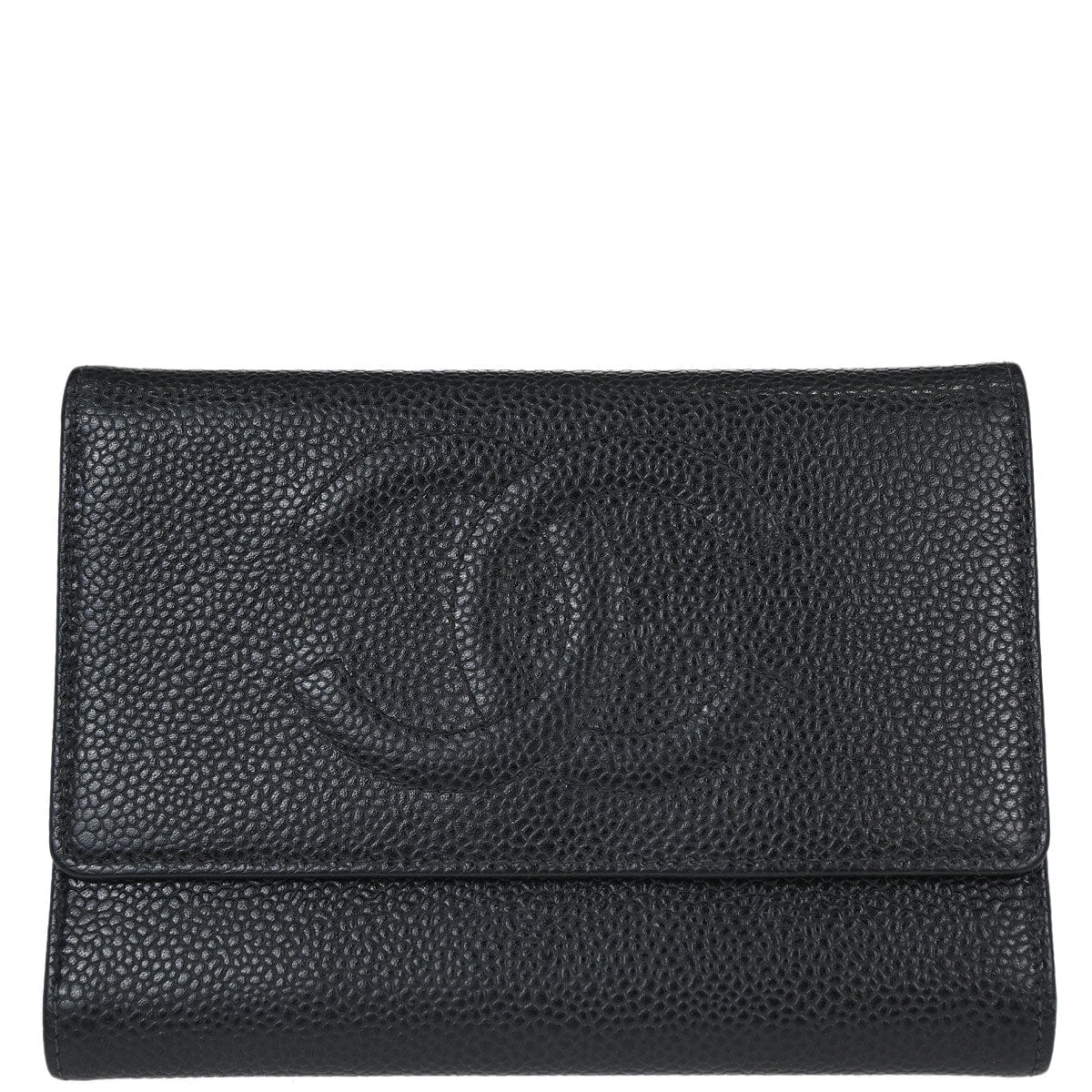 Chanel 2005-2006 Black Caviar Skin Wallet