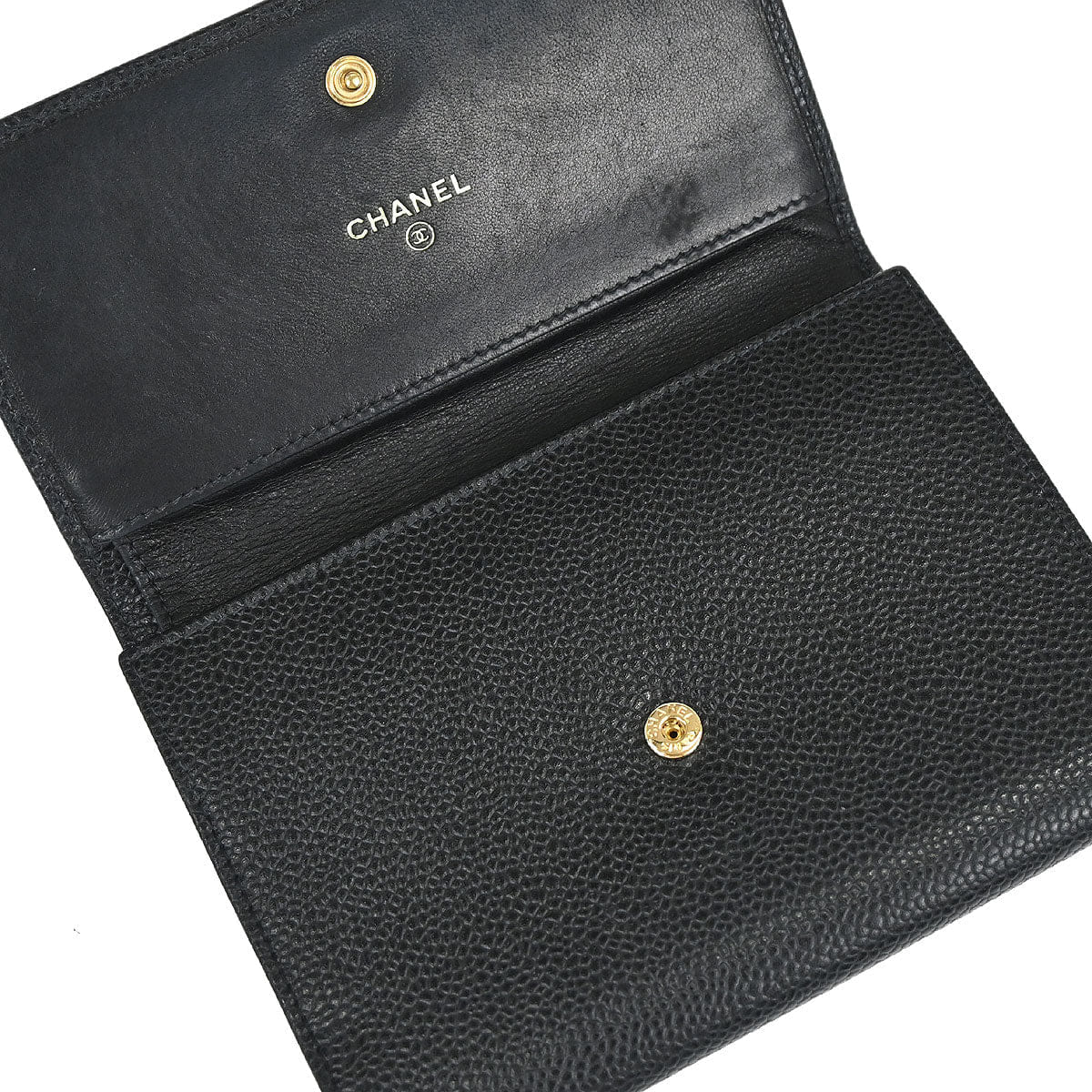 Chanel 2005-2006 Black Caviar Skin Wallet