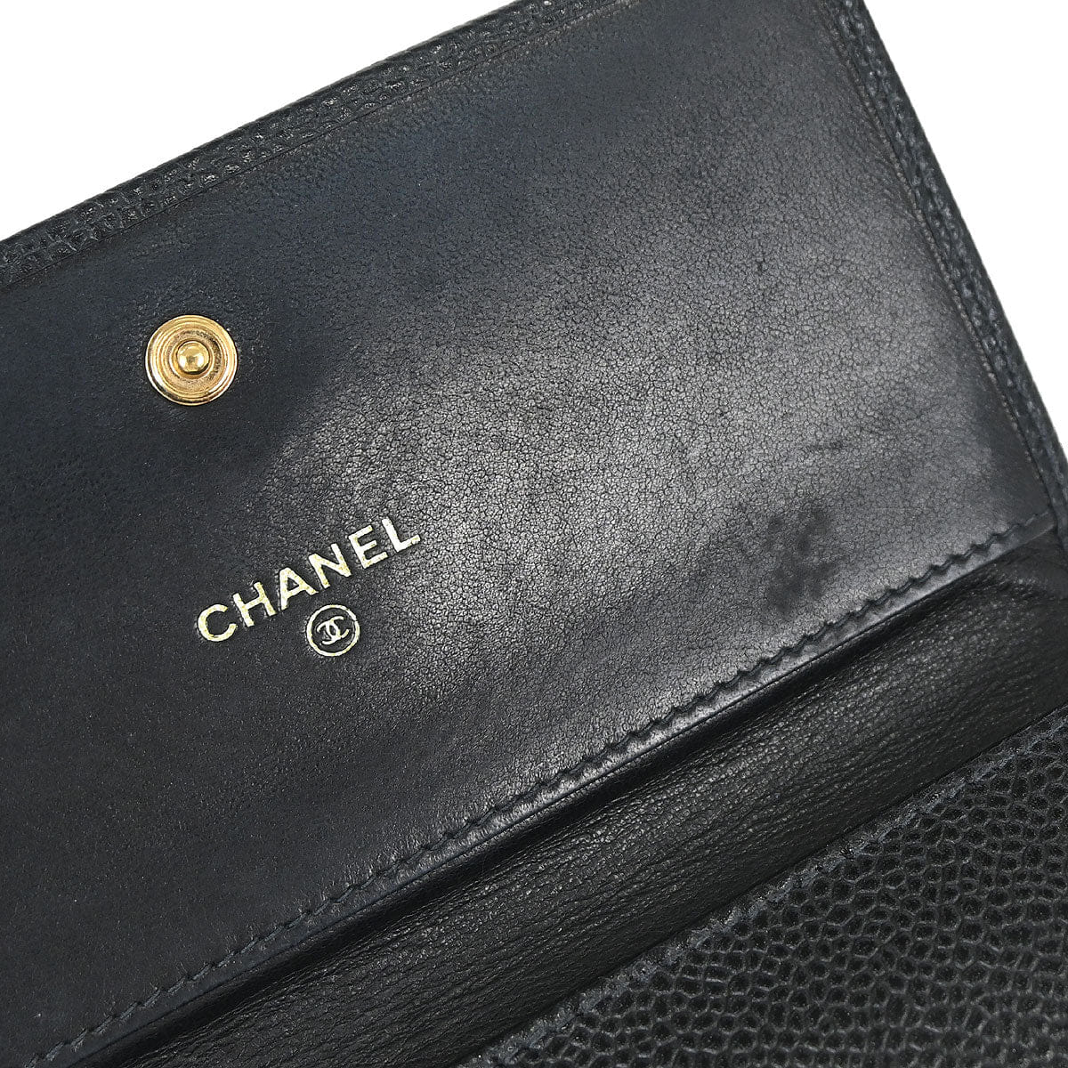 Chanel 2005-2006 Black Caviar Skin Wallet