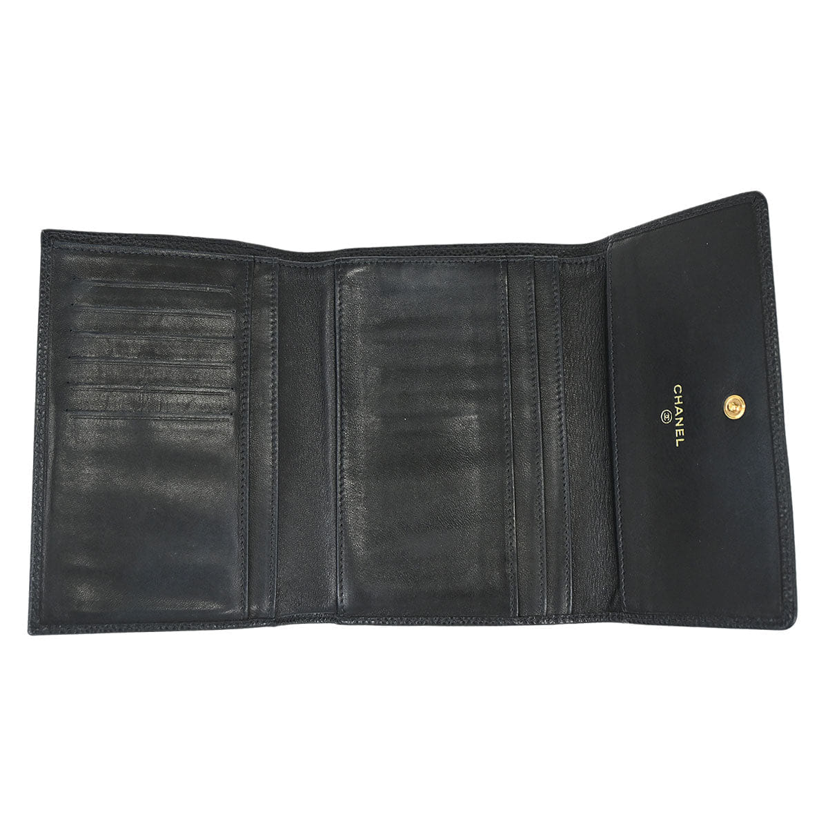 Chanel 2005-2006 Black Caviar Skin Wallet
