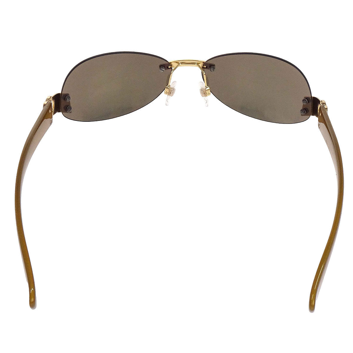 Chanel Sunglasses Eyewear Gold 59□15 Small Good