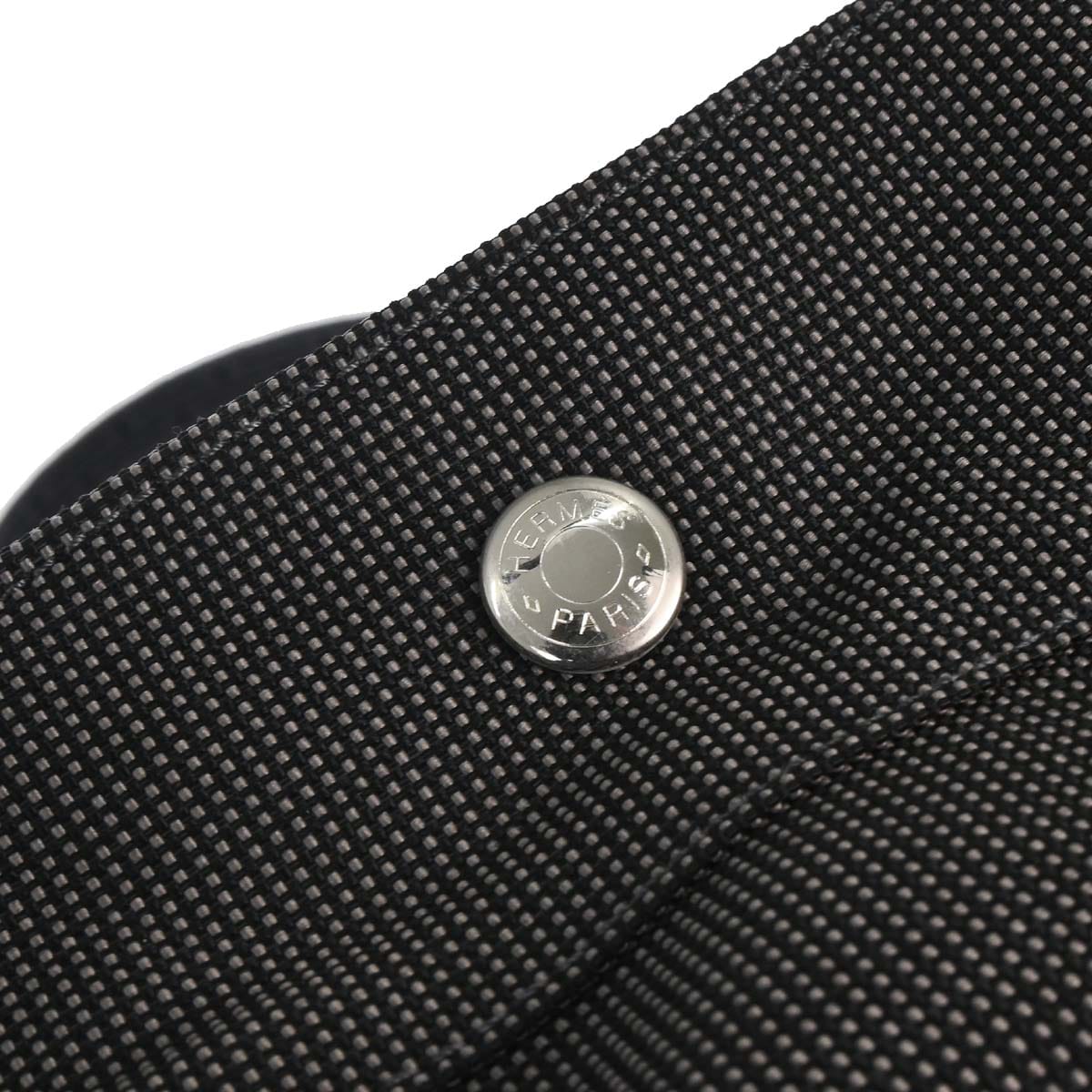 Hermes Gray Canvas Herline Tote TGM Handbag