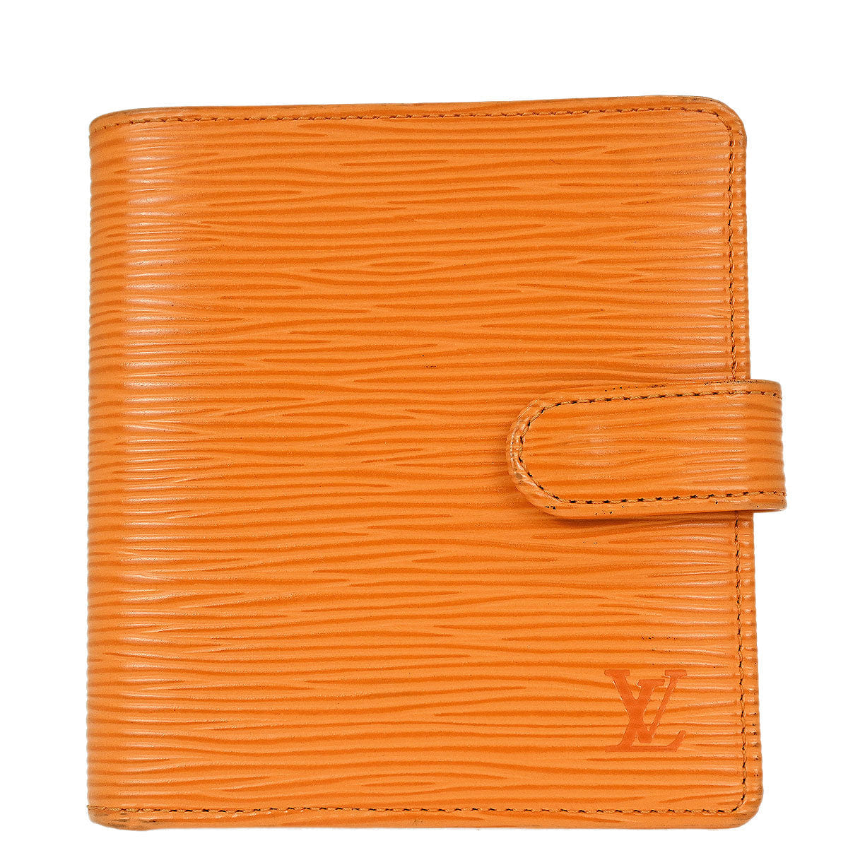 Louis Vuitton 2003 Orange Epi Porte Vie Compact Wallet M6355H