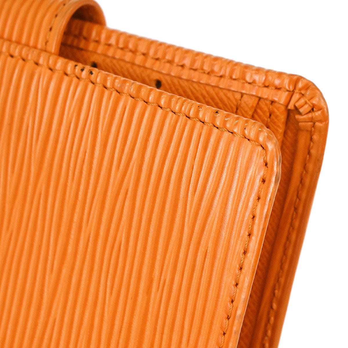 Louis Vuitton 2003 Orange Epi Porte Vie Compact Wallet M6355H
