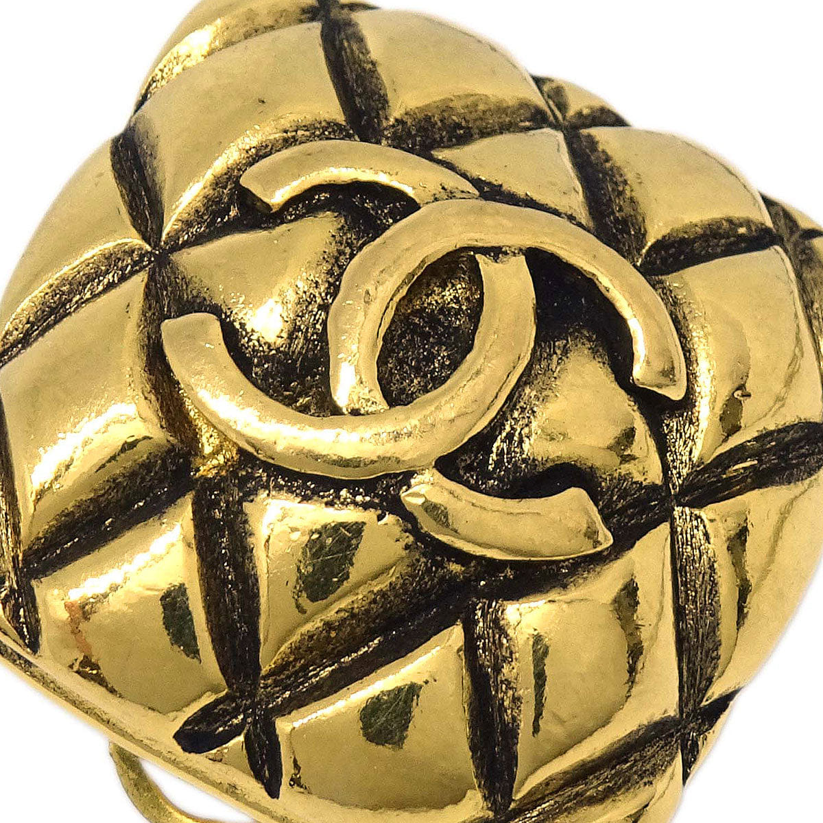 Chanel Square Clip-On Earrings Gold 25