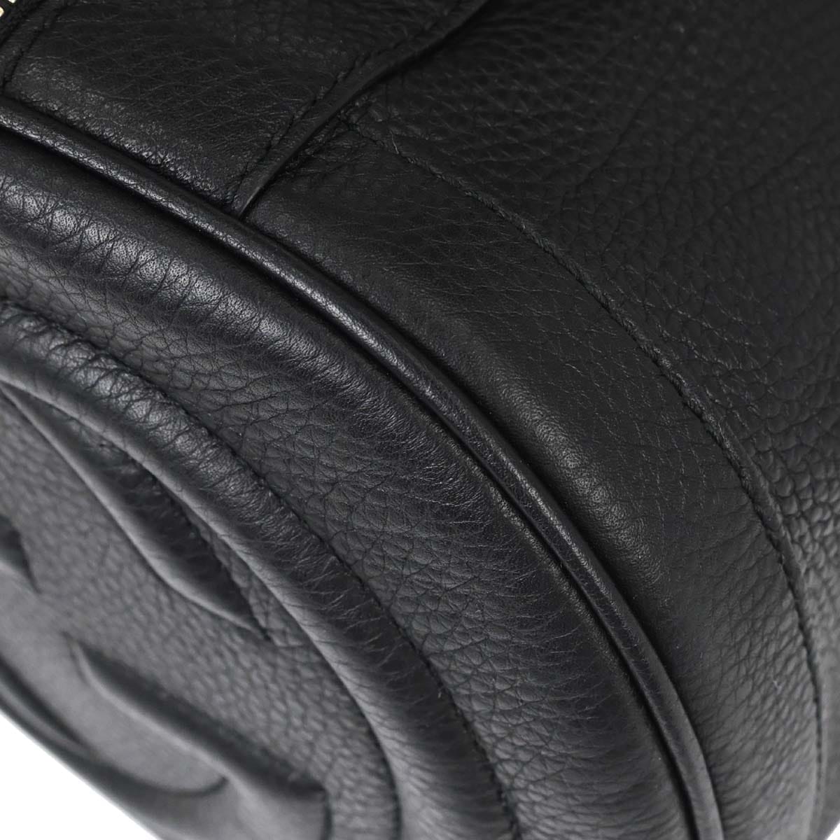 Gucci Black Leather Soho Handbag