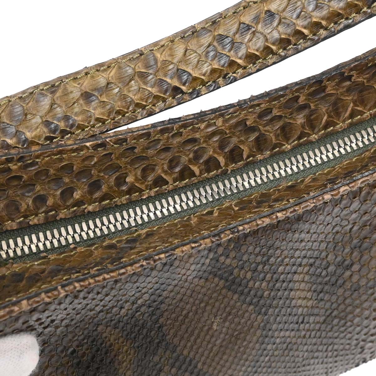 Loewe * Brown Python Shoulder Bag