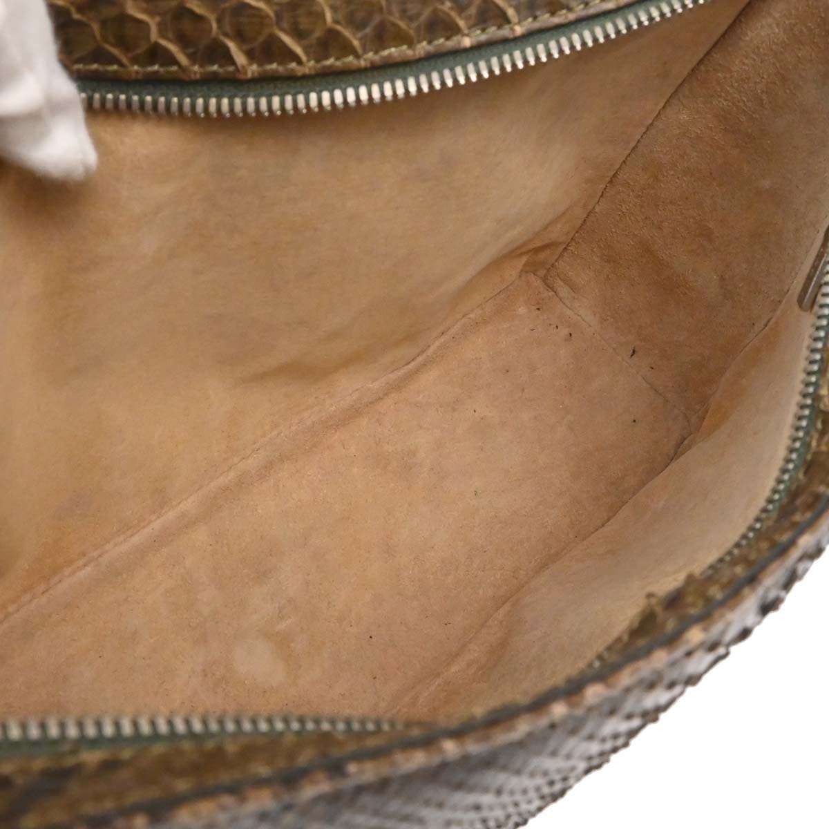 Loewe * Brown Python Shoulder Bag