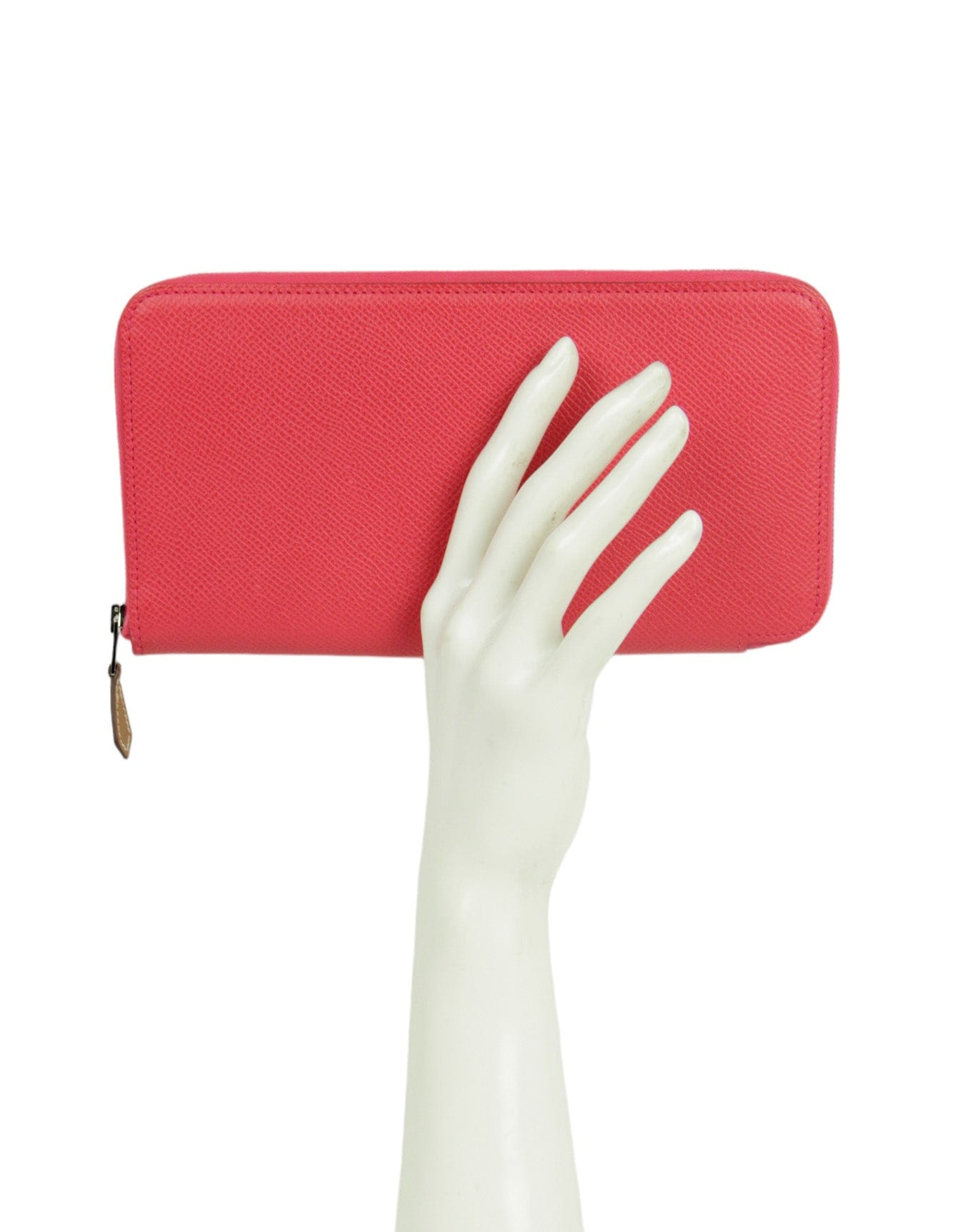 ASC Resale Hermes Pink Epsom Leather Silk'In Long Wallet
