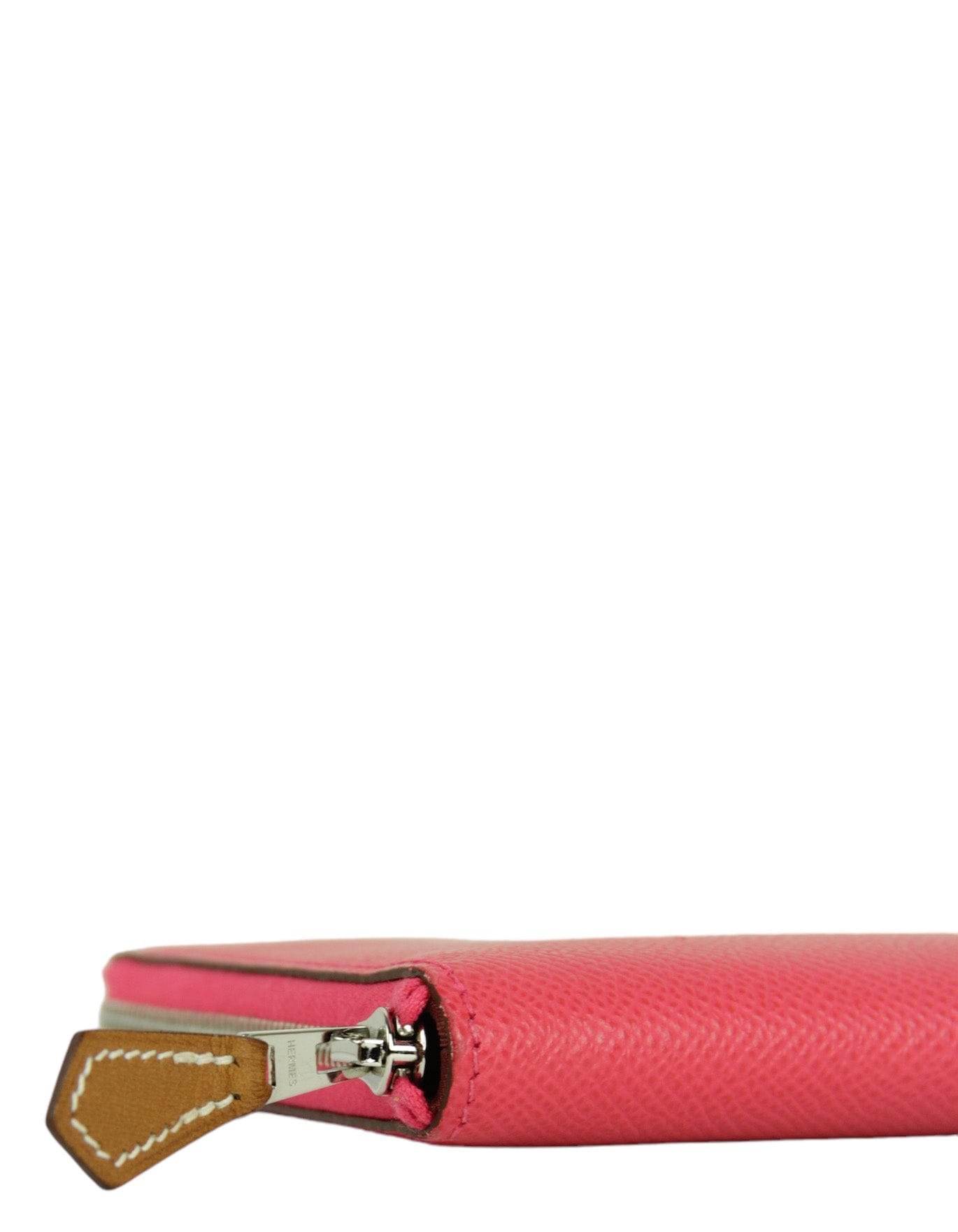 ASC Resale Hermes Pink Epsom Leather Silk'In Long Wallet