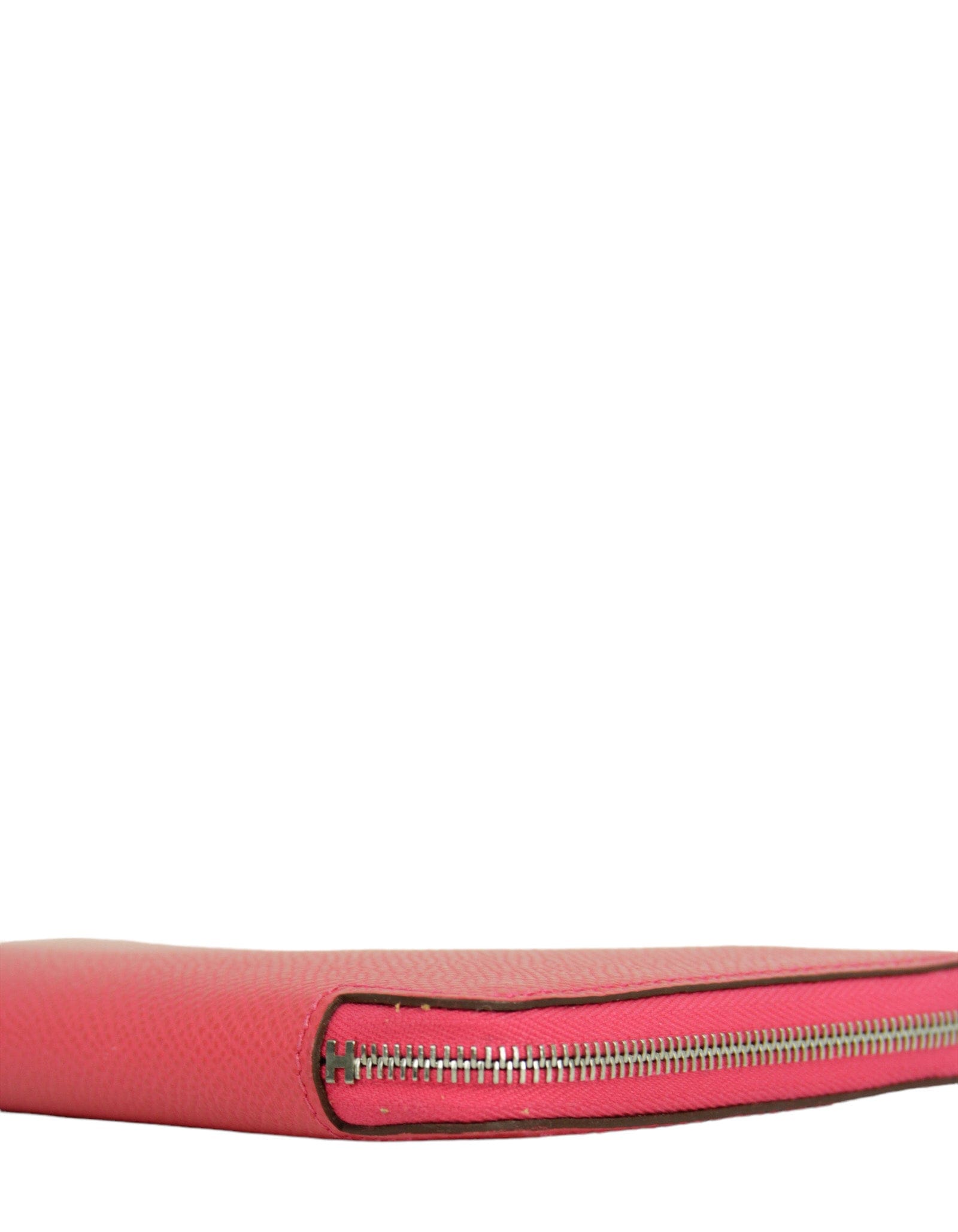 ASC Resale Hermes Pink Epsom Leather Silk'In Long Wallet