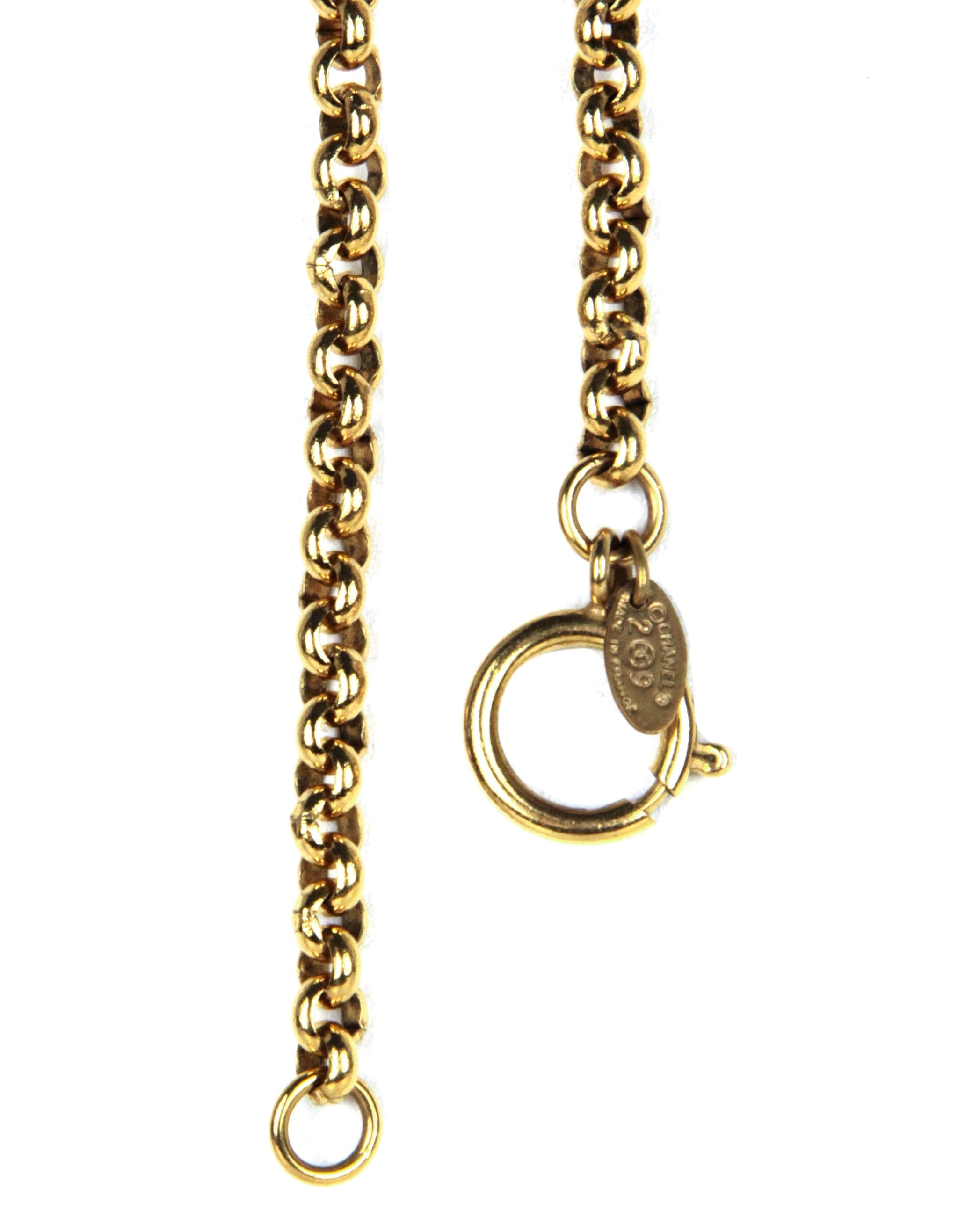 ASC Resale Chanel '90s Vintage Goldtone CC Pendant 23" Necklace