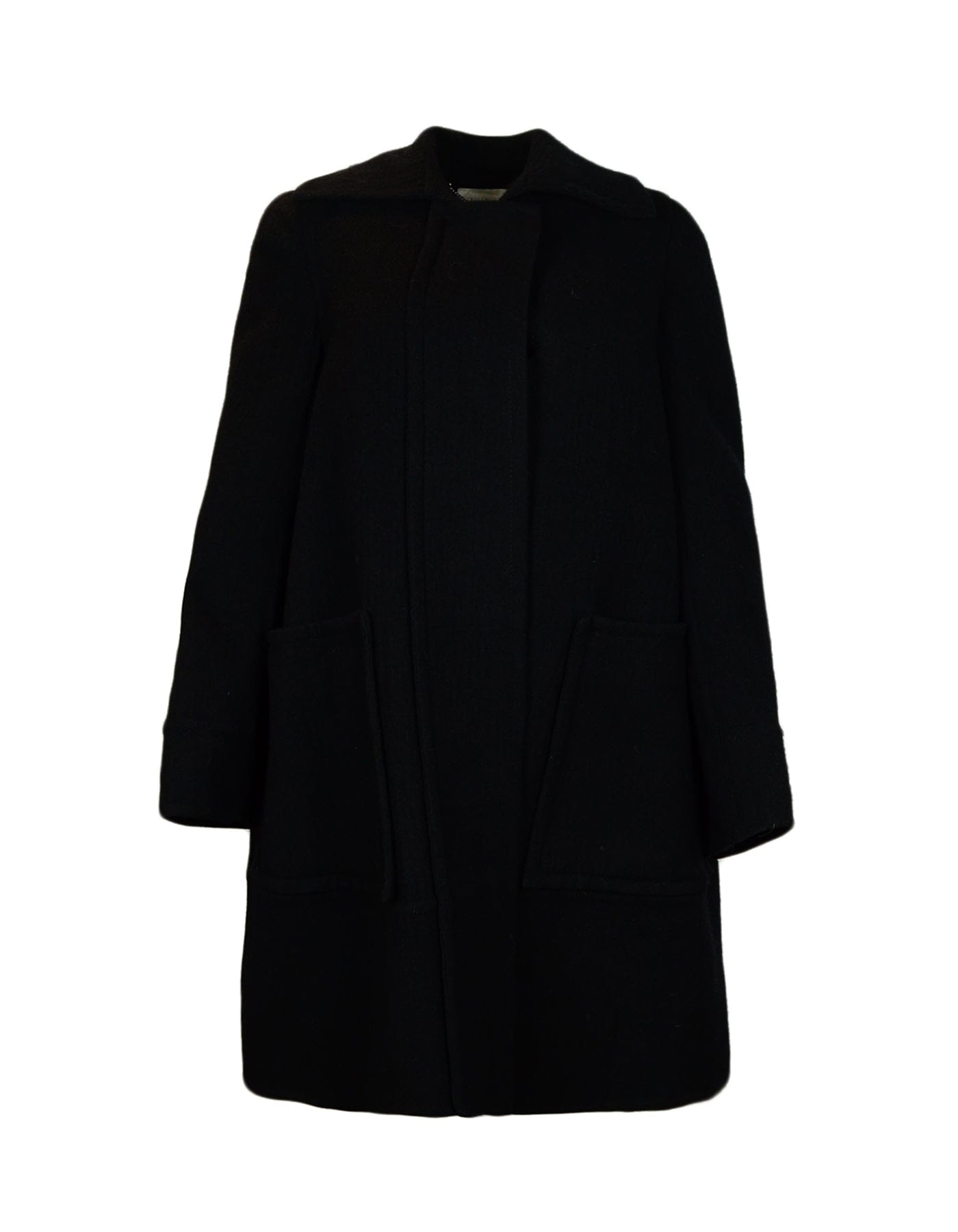 ASC Resale Stella McCartney Black Hooded Coat sz IT 42