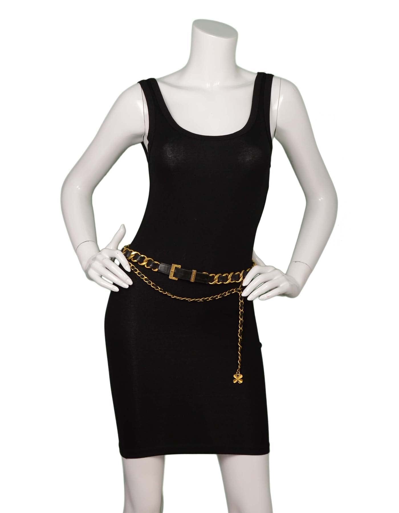 ASC Resale Chanel Vintage 93 Leather Woven Chain Link Belt sz 75