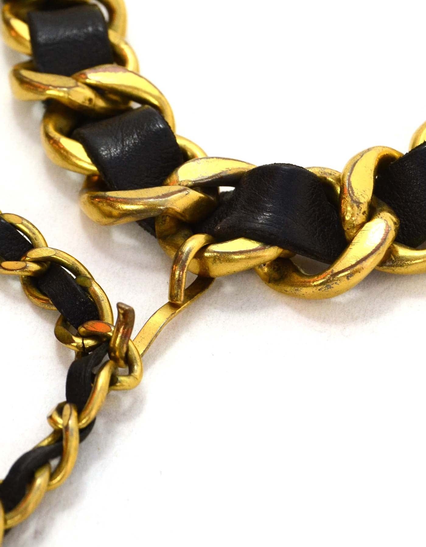 ASC Resale Chanel Vintage 93 Leather Woven Chain Link Belt sz 75