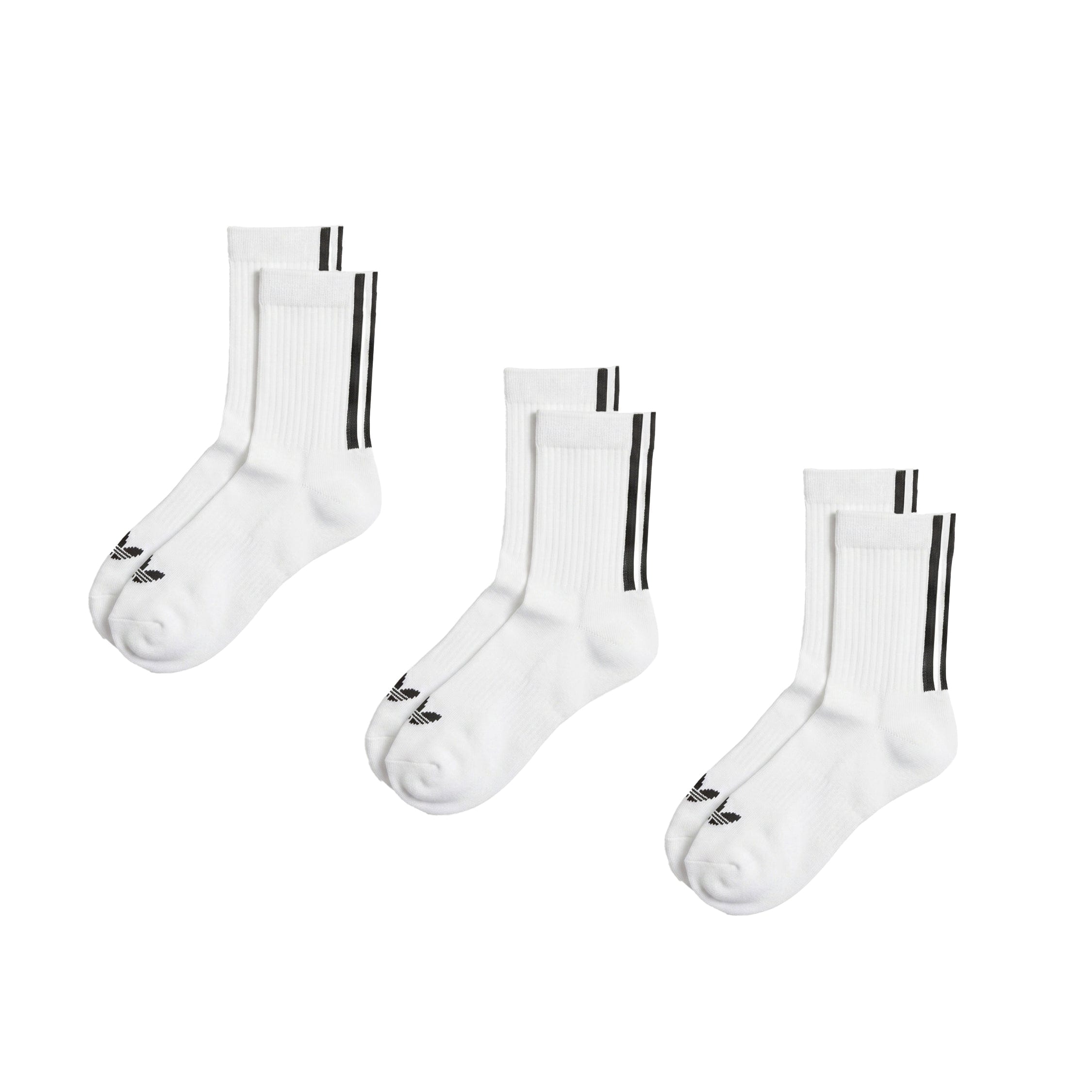 Adidas Quarter 3 Back Stripes Socks 3 Pairs