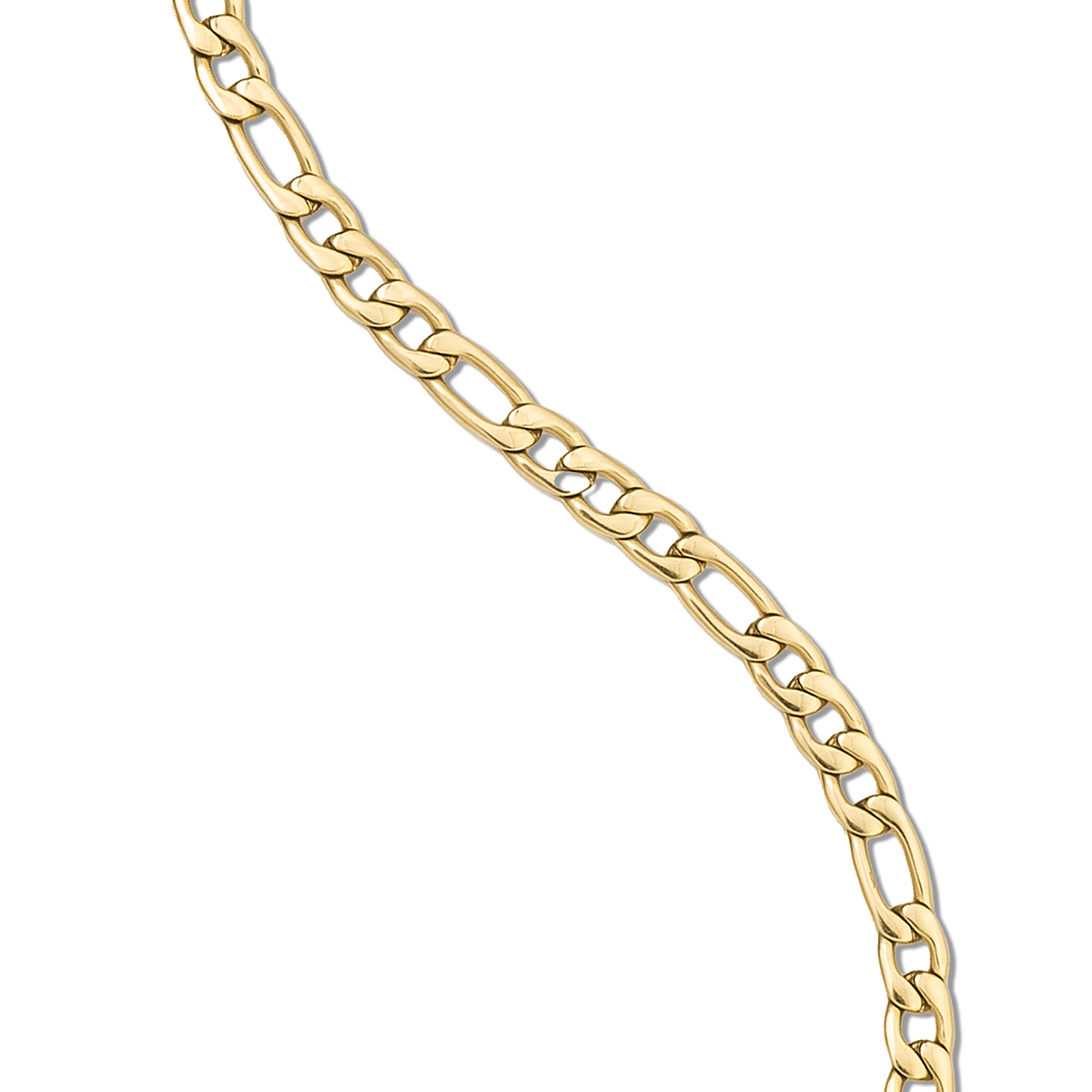 GLD PROMO - WOMEN Figaro Link Necklace in Yellow Gold - 4mm