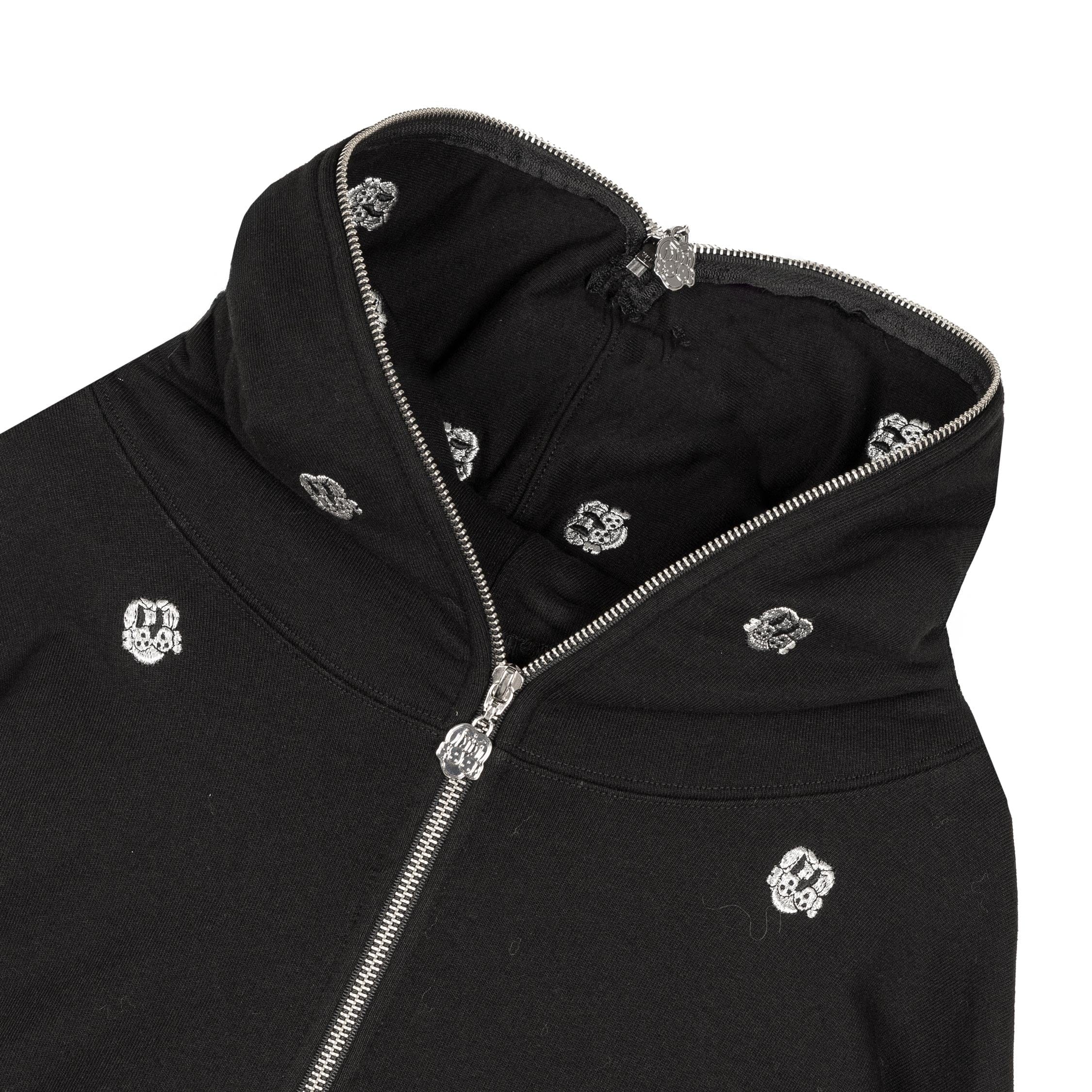 CHITO International Allover Finesse Embroidered 1/4 Zip Pullover Hoodie
